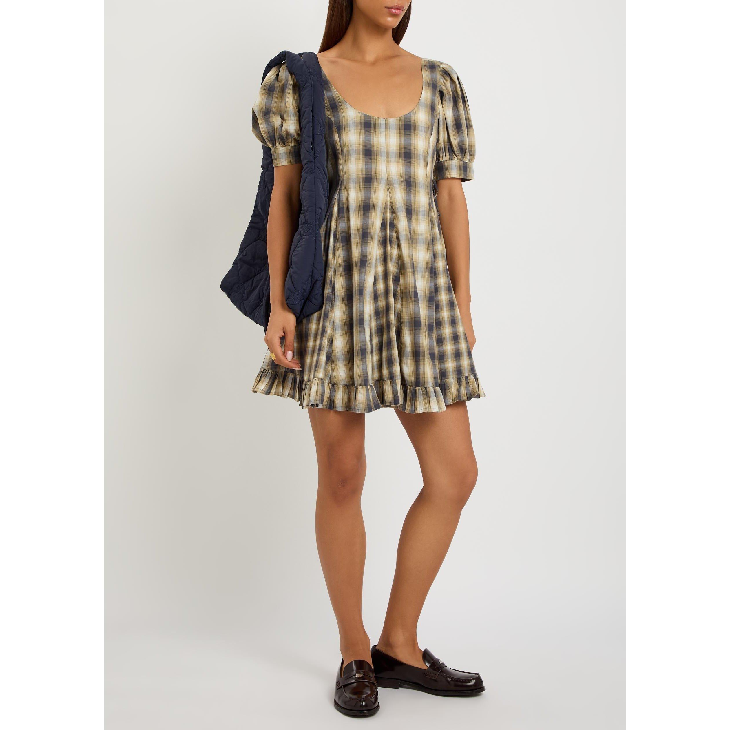 BROWN AND OTHER - Damson Madder - SD SABINA MINI GODET DRESS - 5