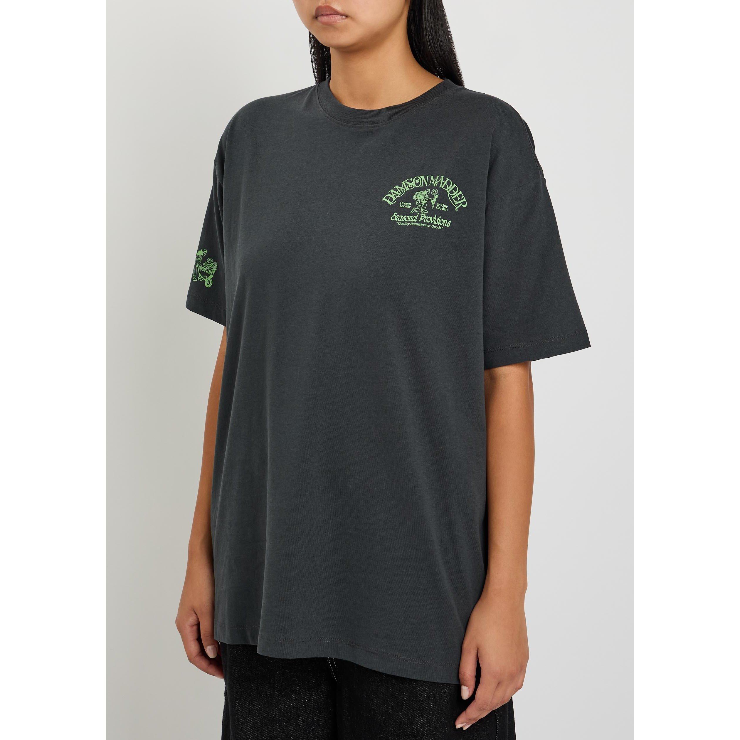 BLACK - Damson Madder - Women's Grown in the Garden Graphic Cotton T-Shirt - 2