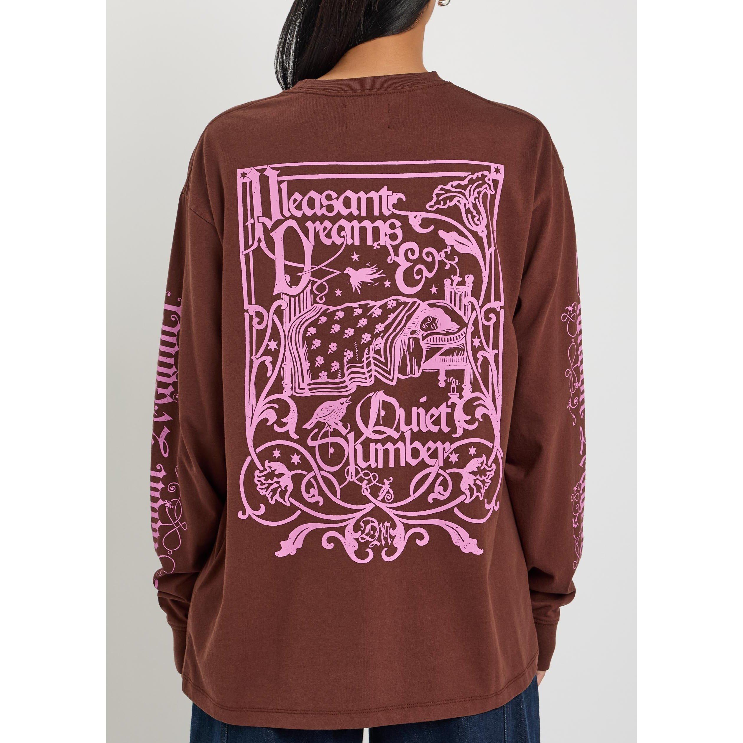 BROWN - Damson Madder - Women's Pleasant Slumber Cotton Long-Sleeve T-Shirt - 3