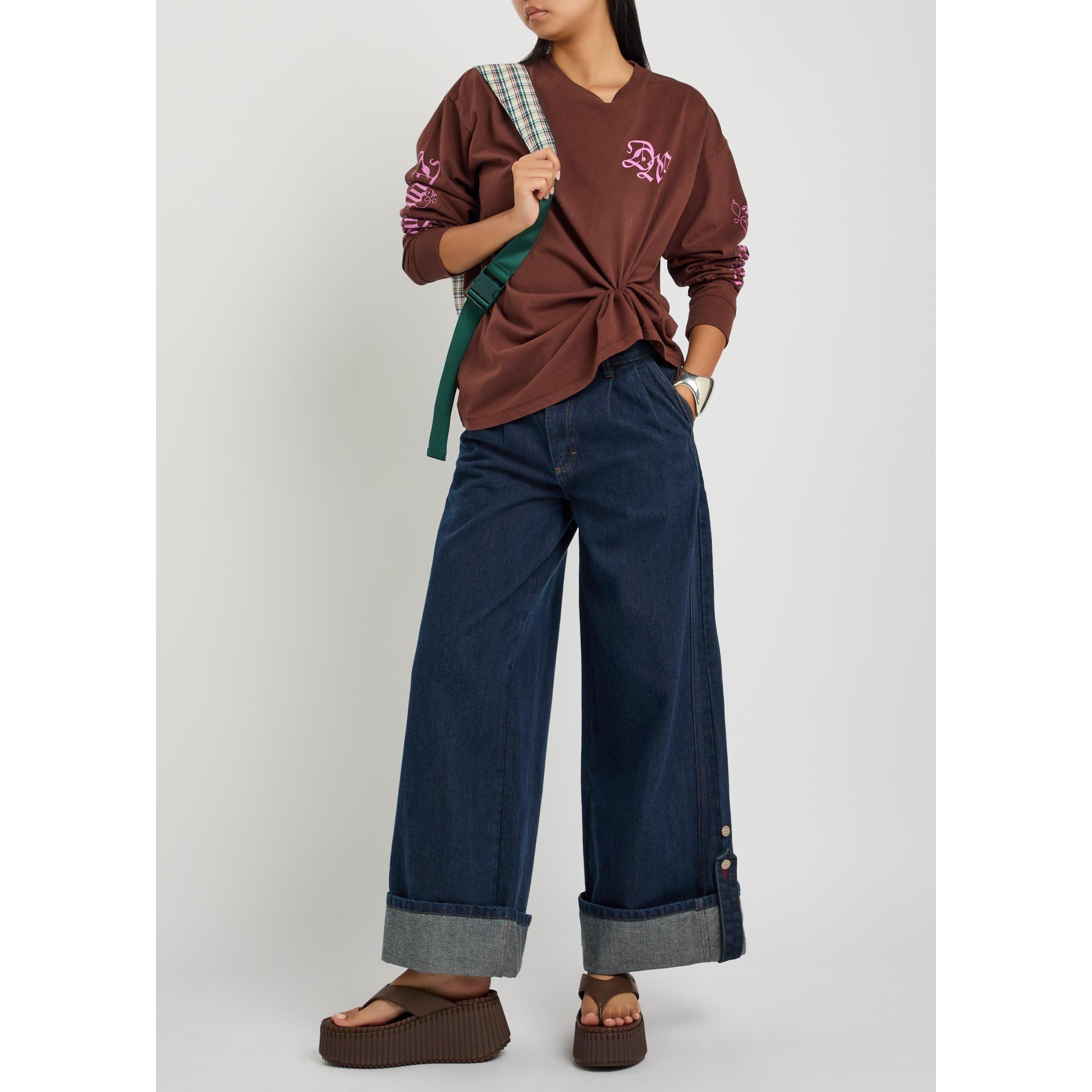BROWN - Damson Madder - Women's Pleasant Slumber Cotton Long-Sleeve T-Shirt - 5