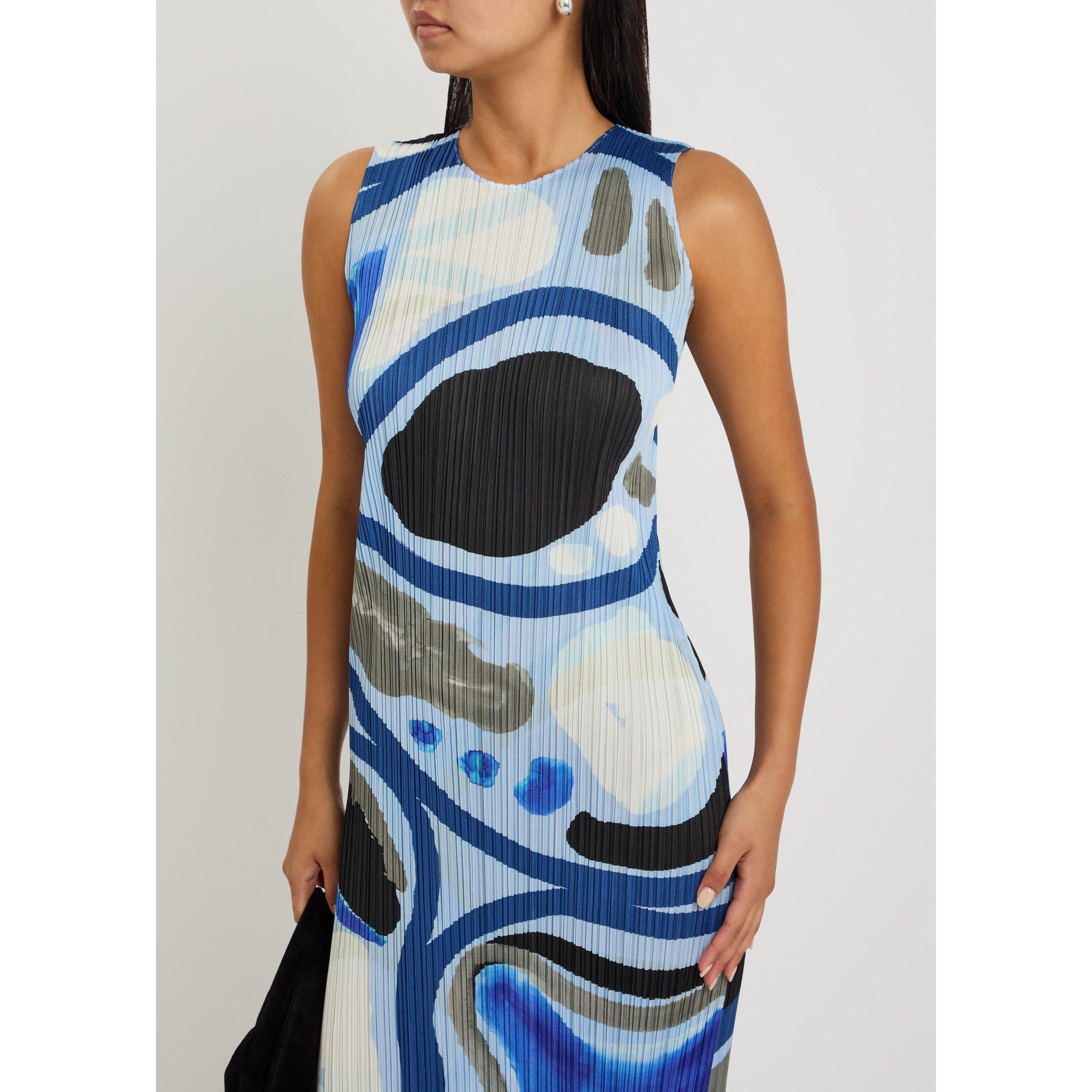 LIGHT BLUE - Issey Miyake - Women's Pleats Please Midi Shift Dress - 4