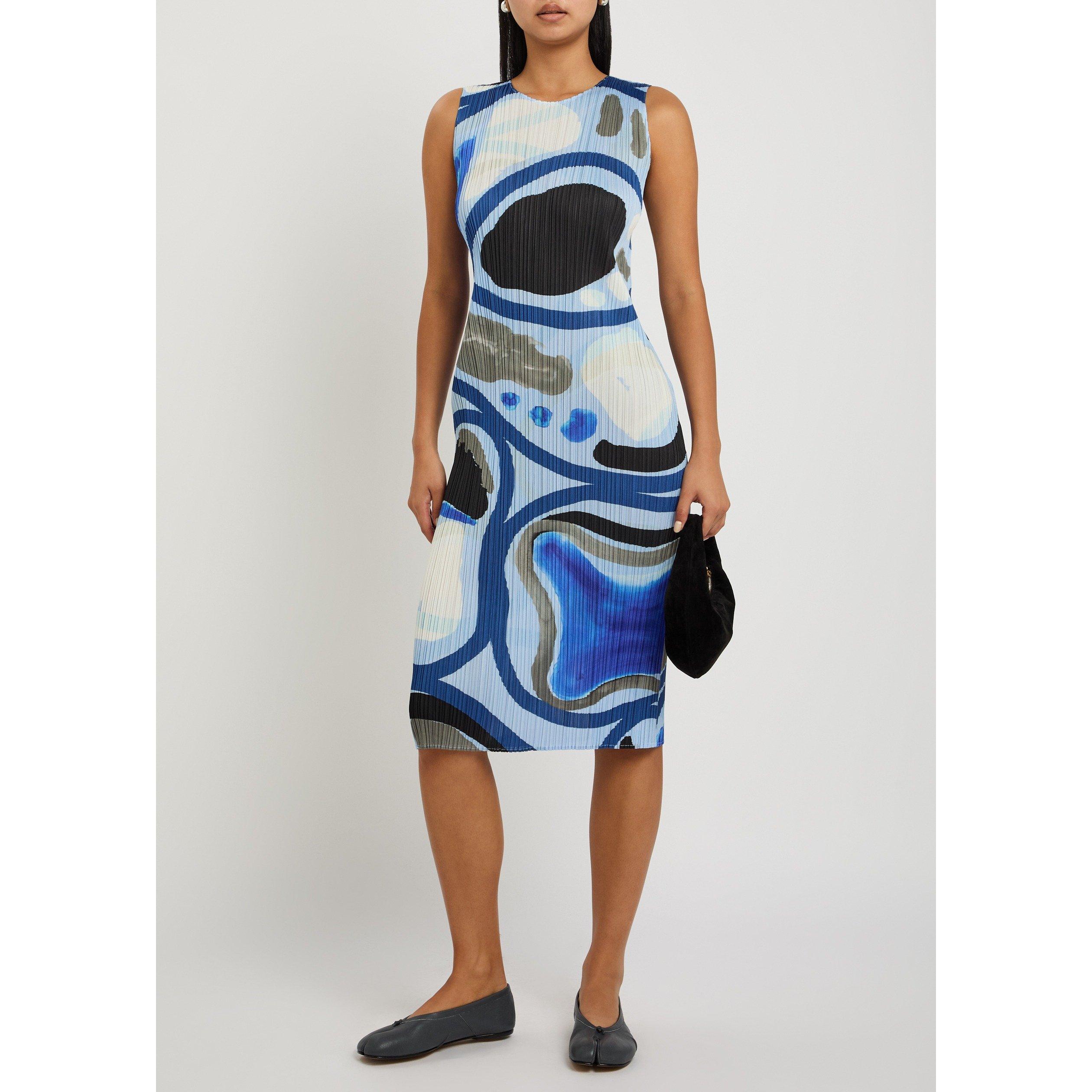 LIGHT BLUE - Issey Miyake - Women's Pleats Please Midi Shift Dress - 5