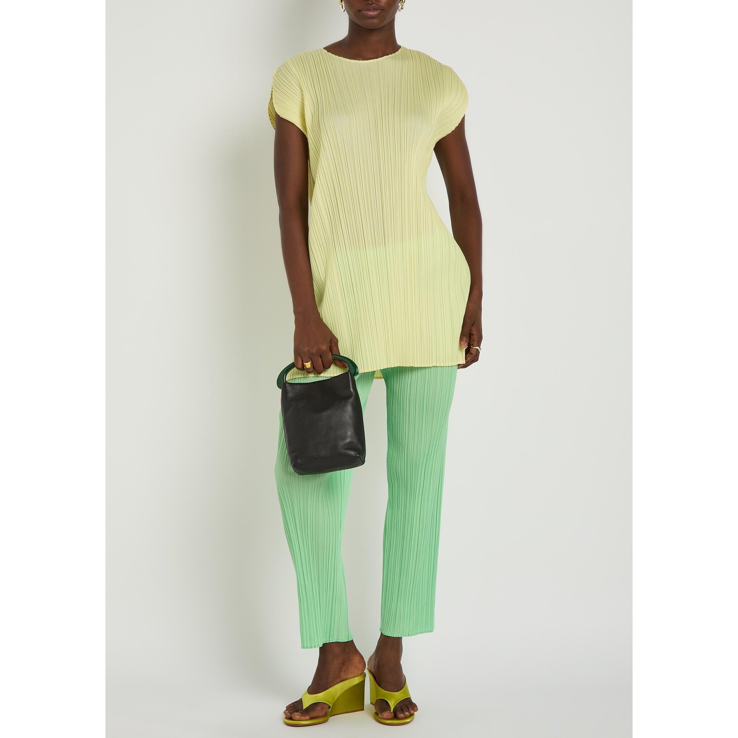 YELLOW LIGHT - Issey Miyake - Women's Pleats Please Pleated Mini Dress - 5