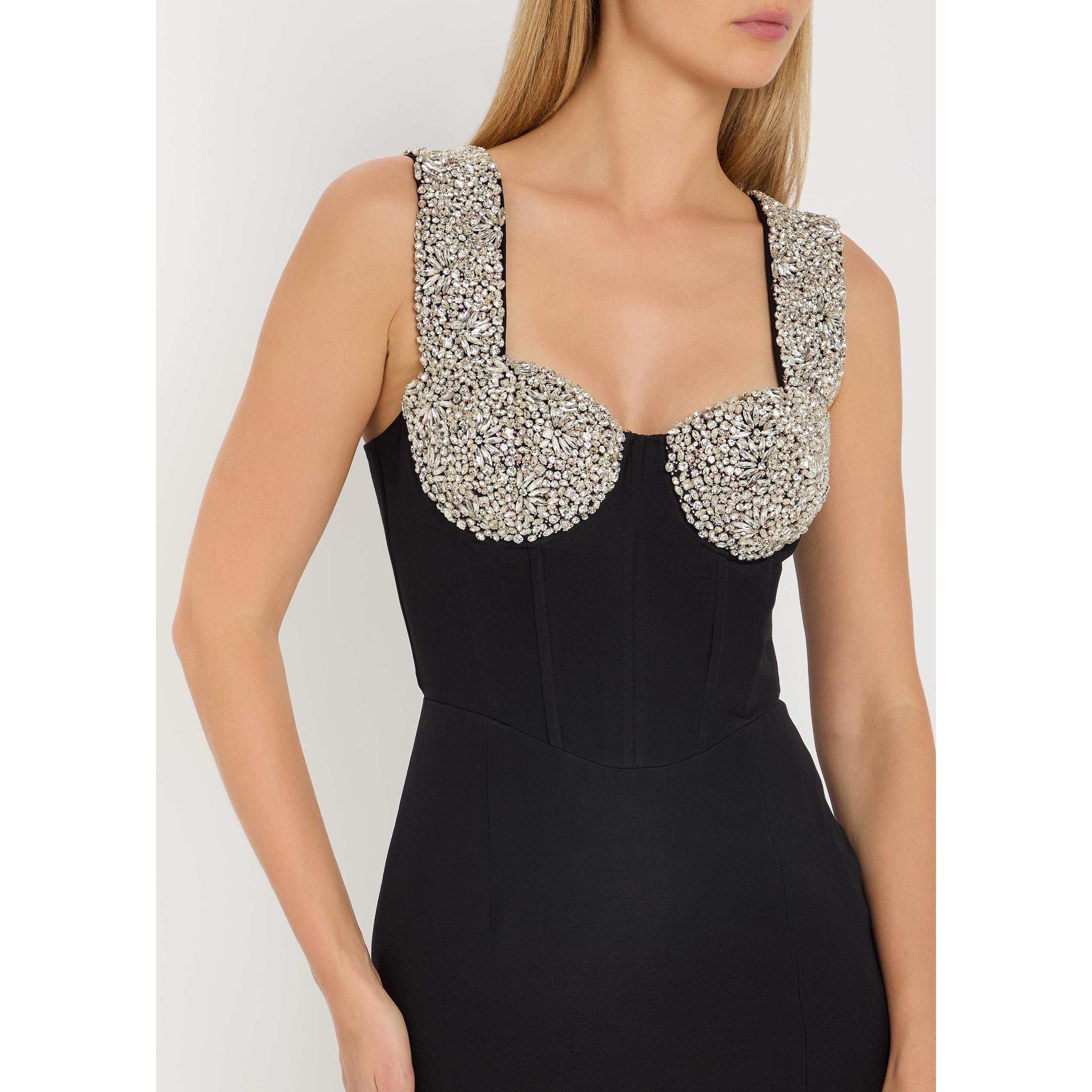 BLACK - Patrick McDowell - KATHLEEN DRESS WITH CRYSTAL CU - 4