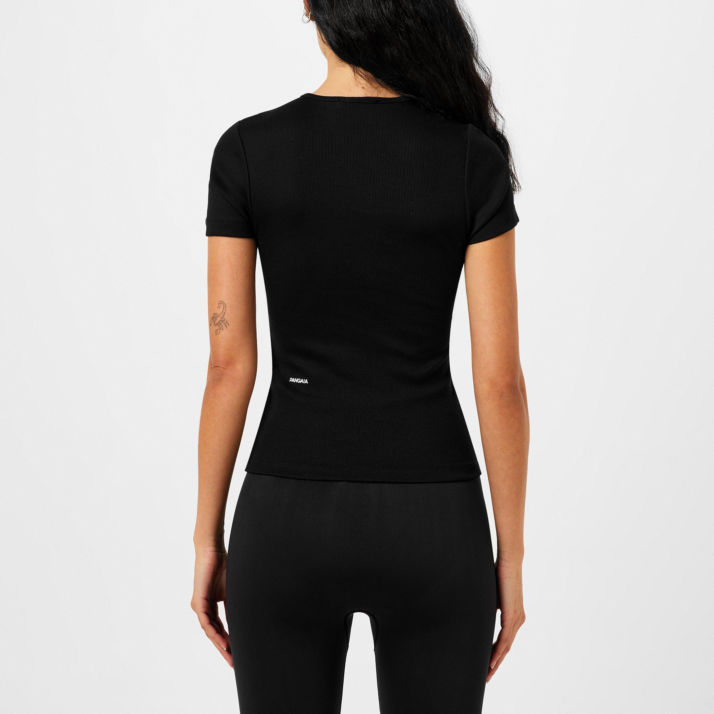 Black - Pangaia - Lightweight Rib T-Shirt - 3