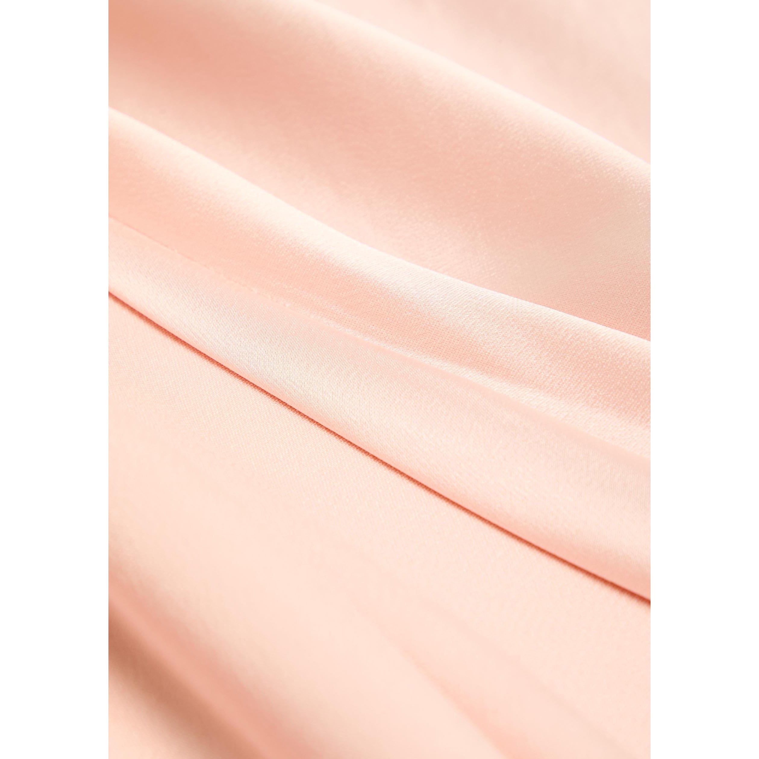 PINK - Jonathan Simkhai - Women's Izel Cape Satin Round-Neck Ball Gown - 4