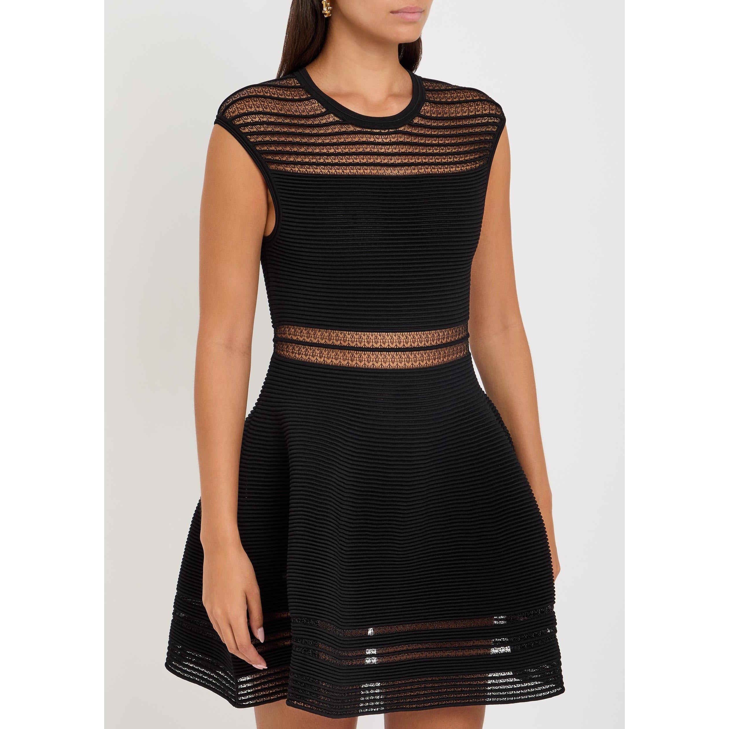 BLACK - Jonathan Simkhai - Women's Esri Viscose Lace Slim-Fit Mini Dress - 2