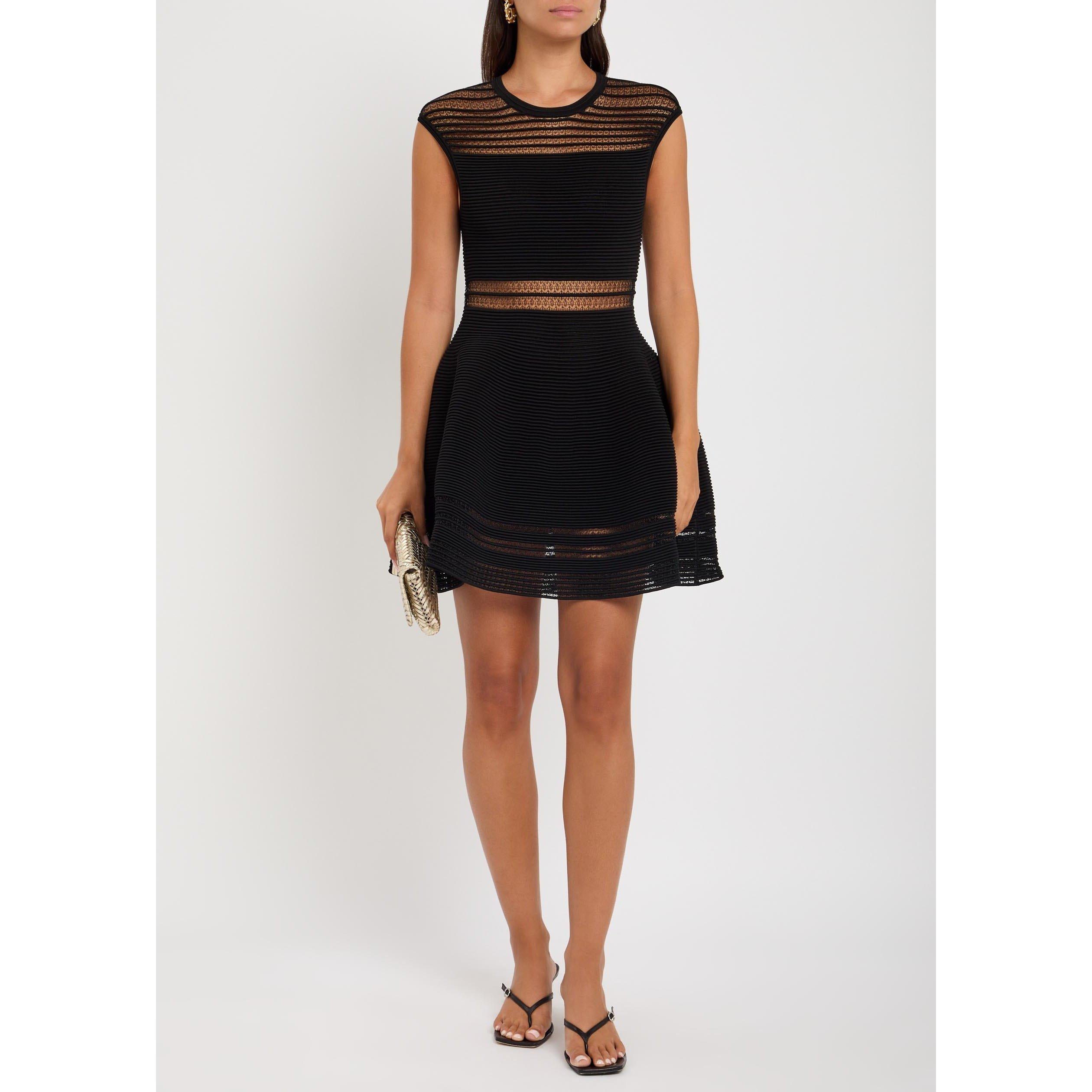 BLACK - Jonathan Simkhai - Women's Esri Viscose Lace Slim-Fit Mini Dress - 5
