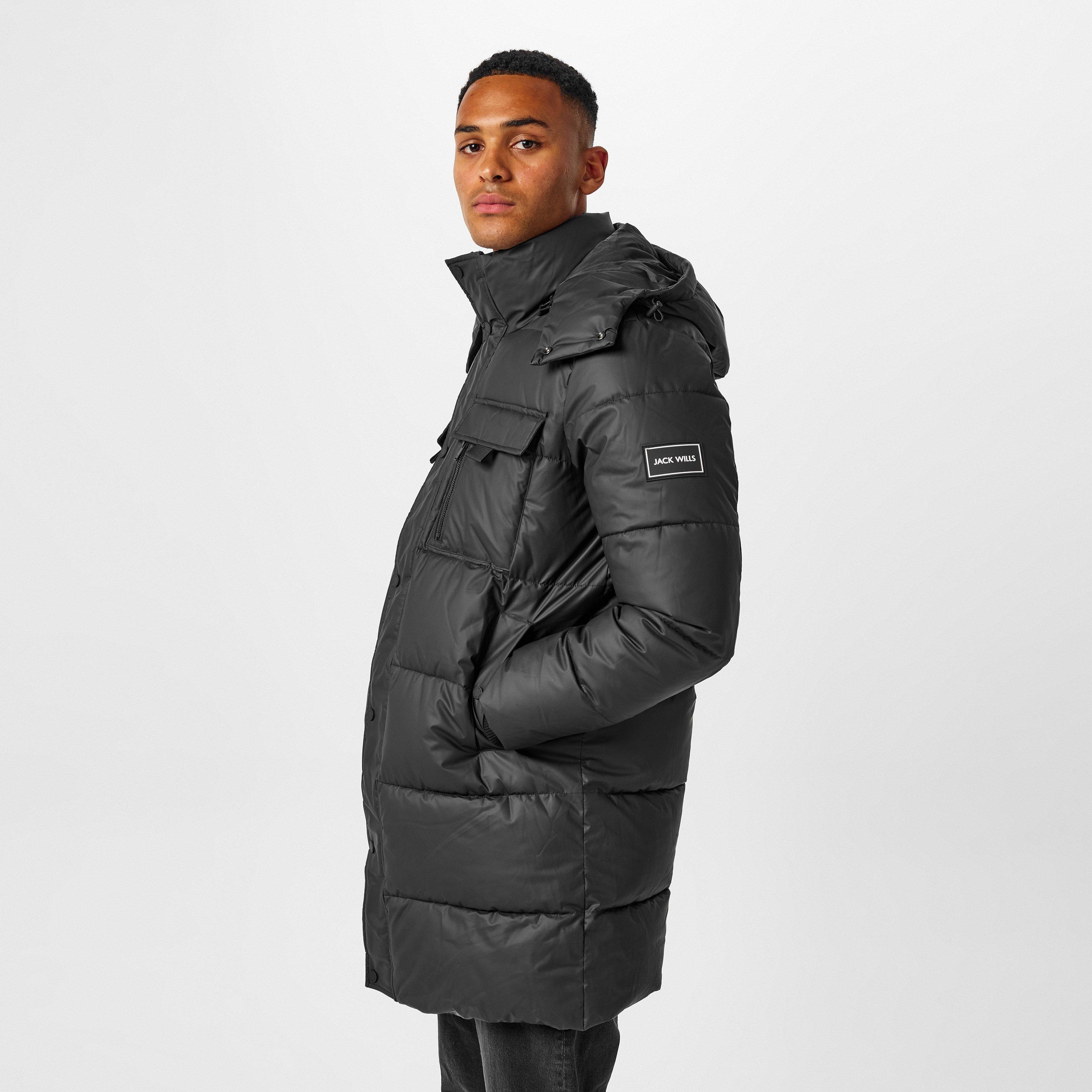 Nero - Jack Wills - Long Hooded Puffer Jacket - 3