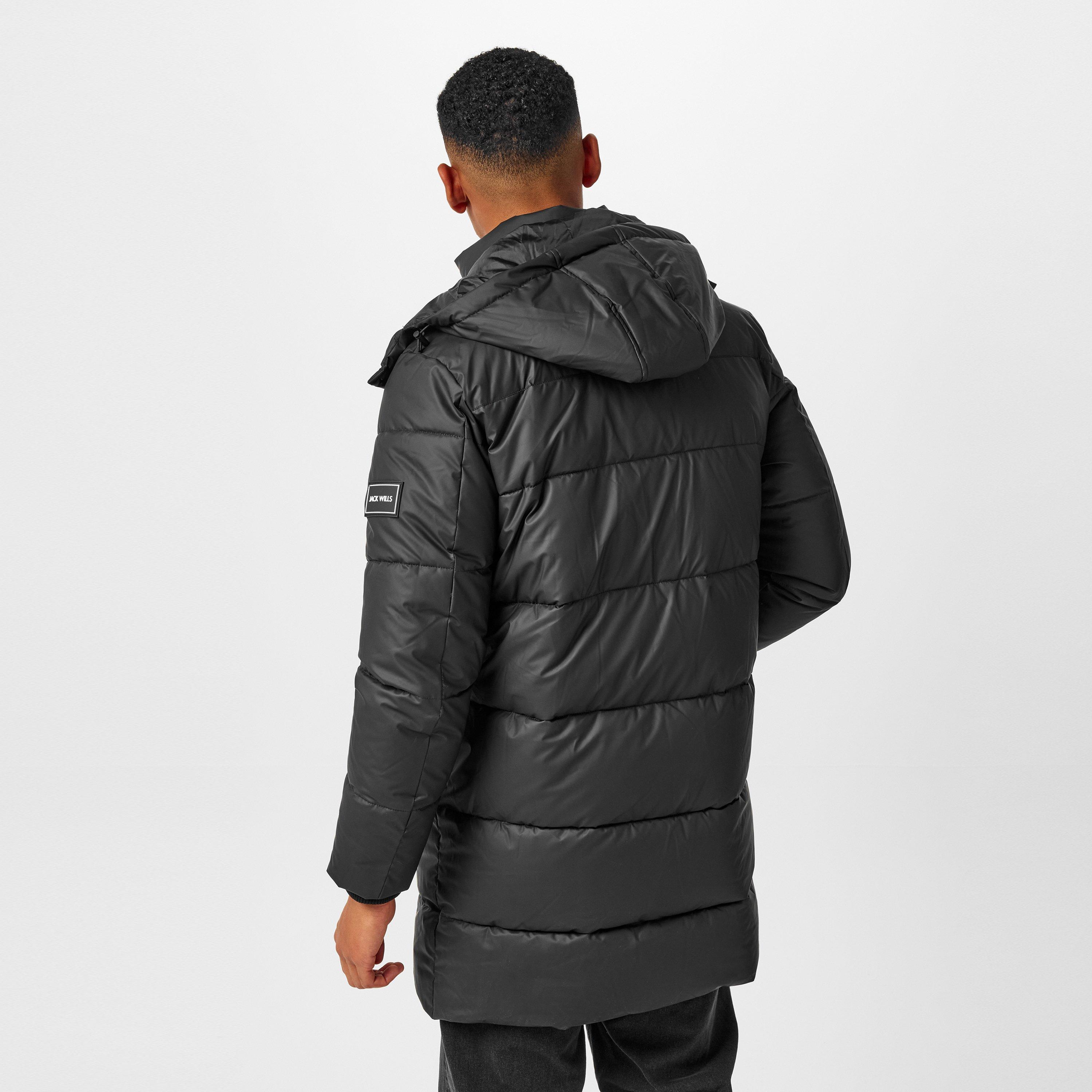 Nero - Jack Wills - Long Hooded Puffer Jacket - 4