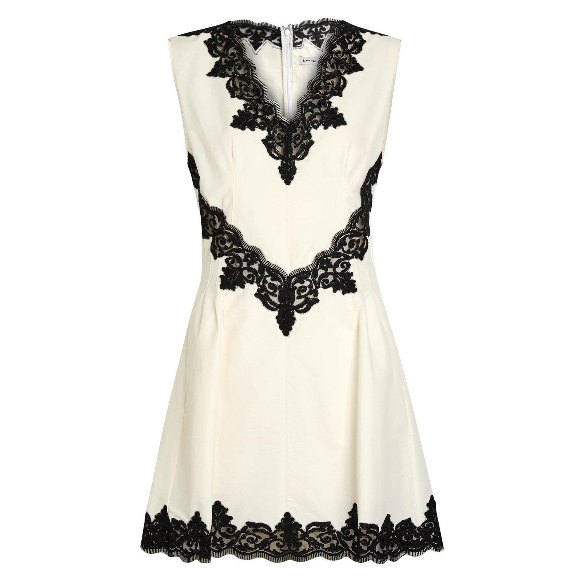 WHITE AND OTHER - Jonathan Simkhai - Women's Minna Cotton Lace Mini Dress - 1