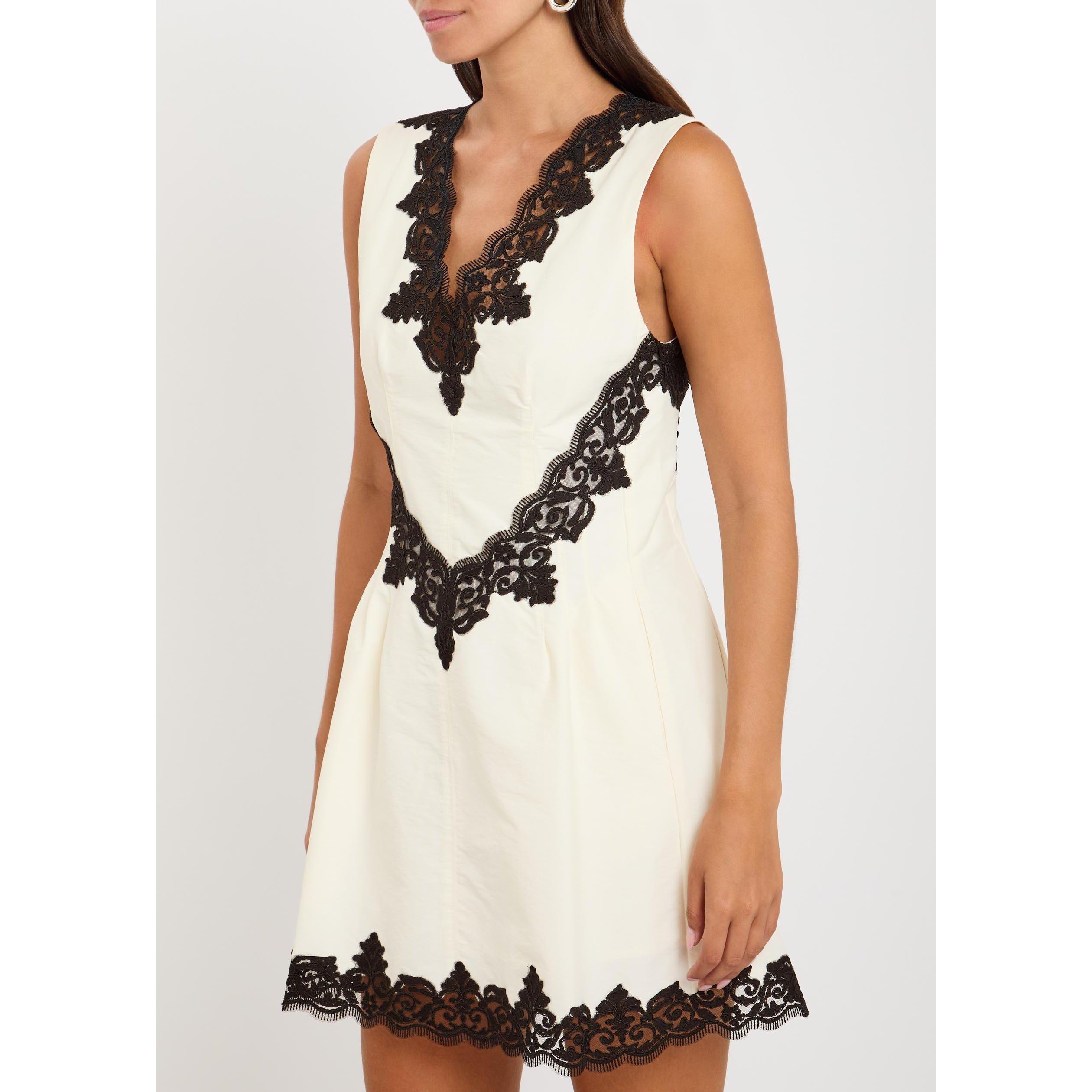 WHITE AND OTHER - Jonathan Simkhai - Women's Minna Cotton Lace Mini Dress - 2