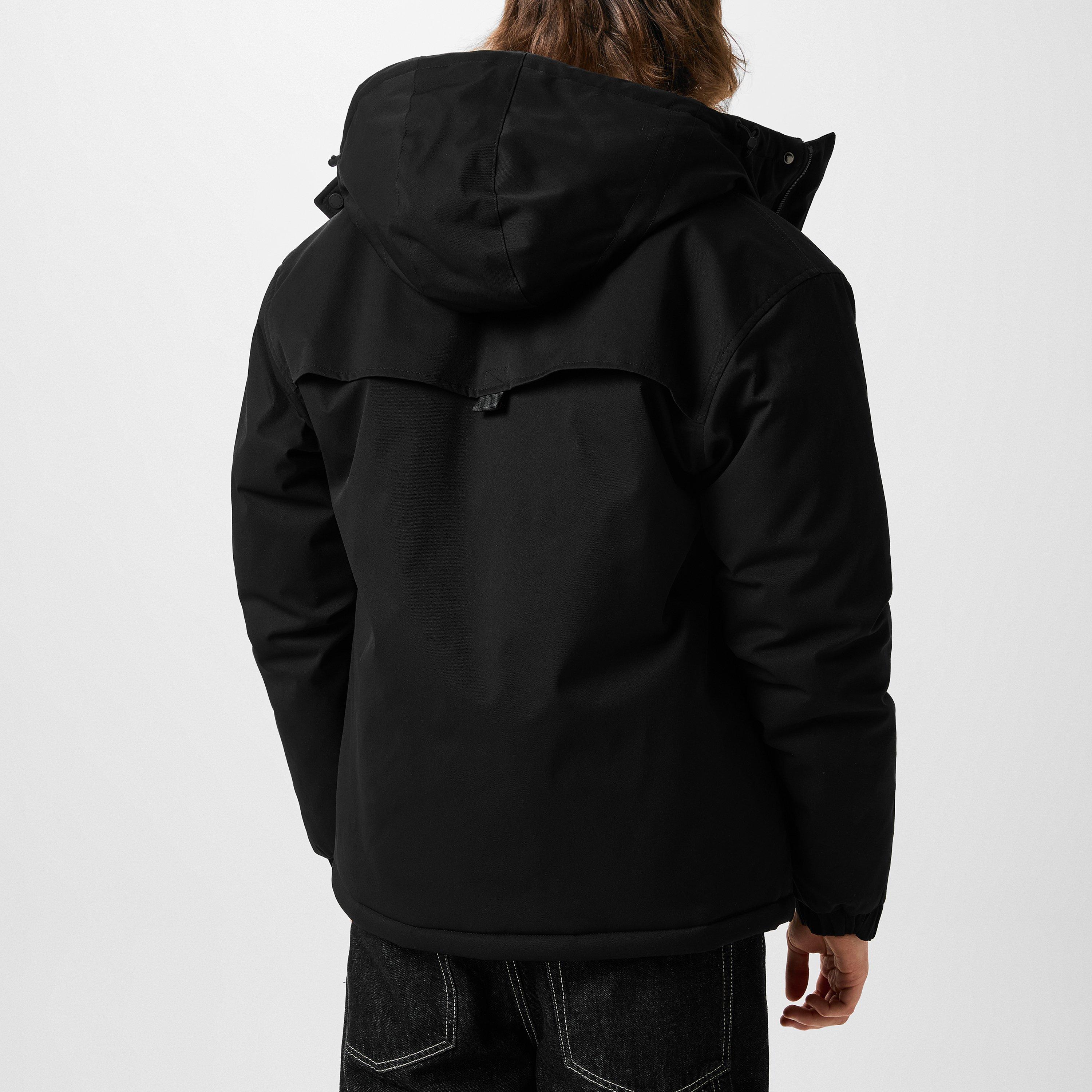 Negro - Jack Wills - Men's  Hooded Long Sleeve Field Jacket - 4