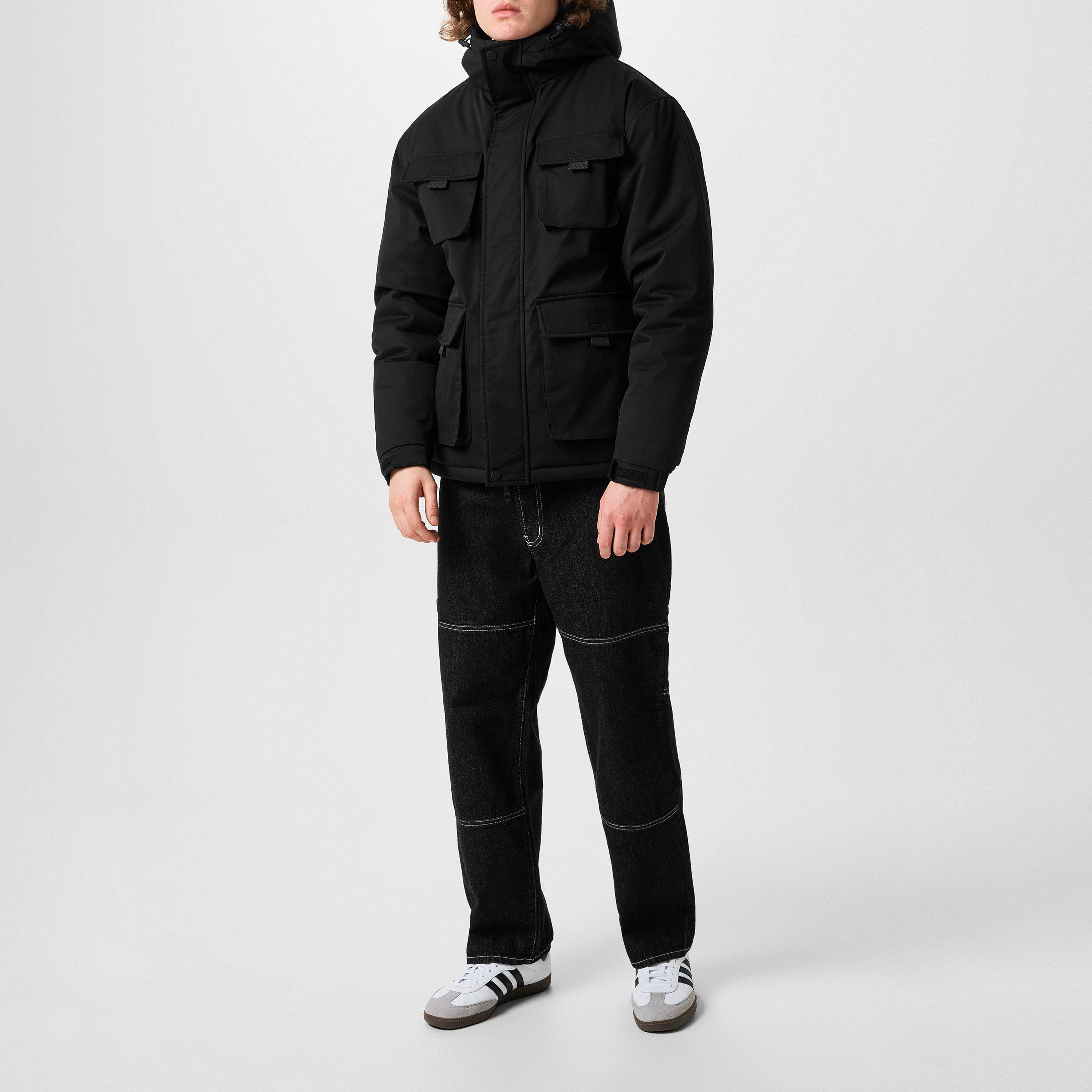 Negro - Jack Wills - Men's  Hooded Long Sleeve Field Jacket - 6