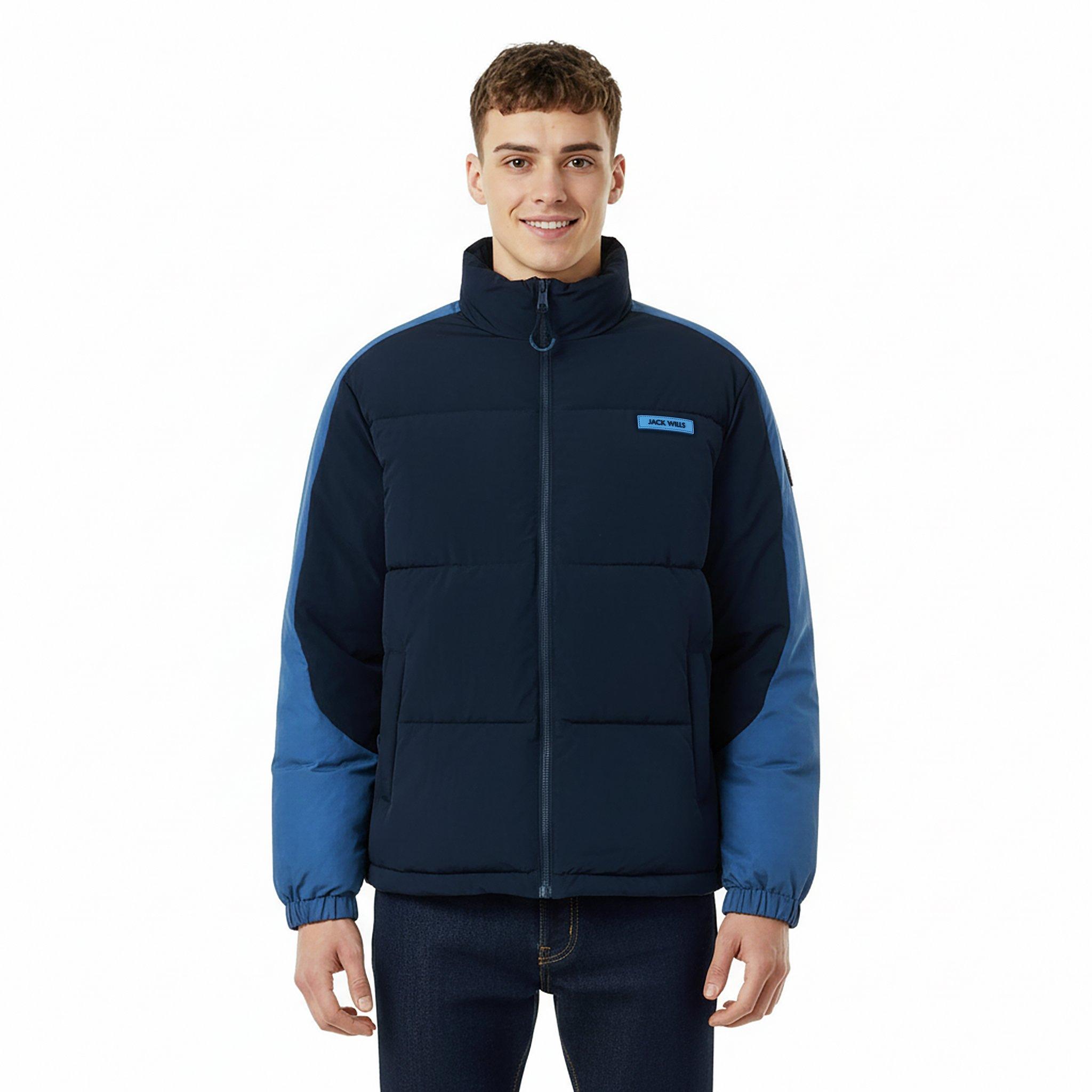 Mornarsko plava/Indigo - Jack Wills - Men's  Long Sleeve Short Puffer Jacket - 3