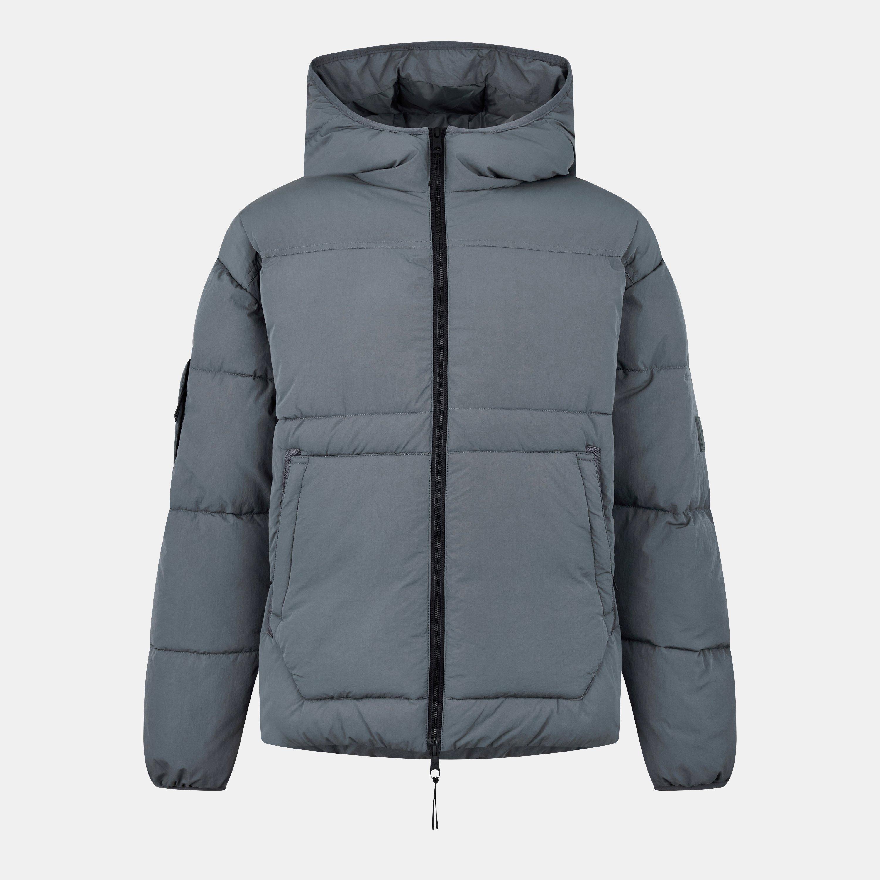 Cinzento Tubarão - Jack Wills - Hooded Long Sleeve Short Puffer Jacket - 1