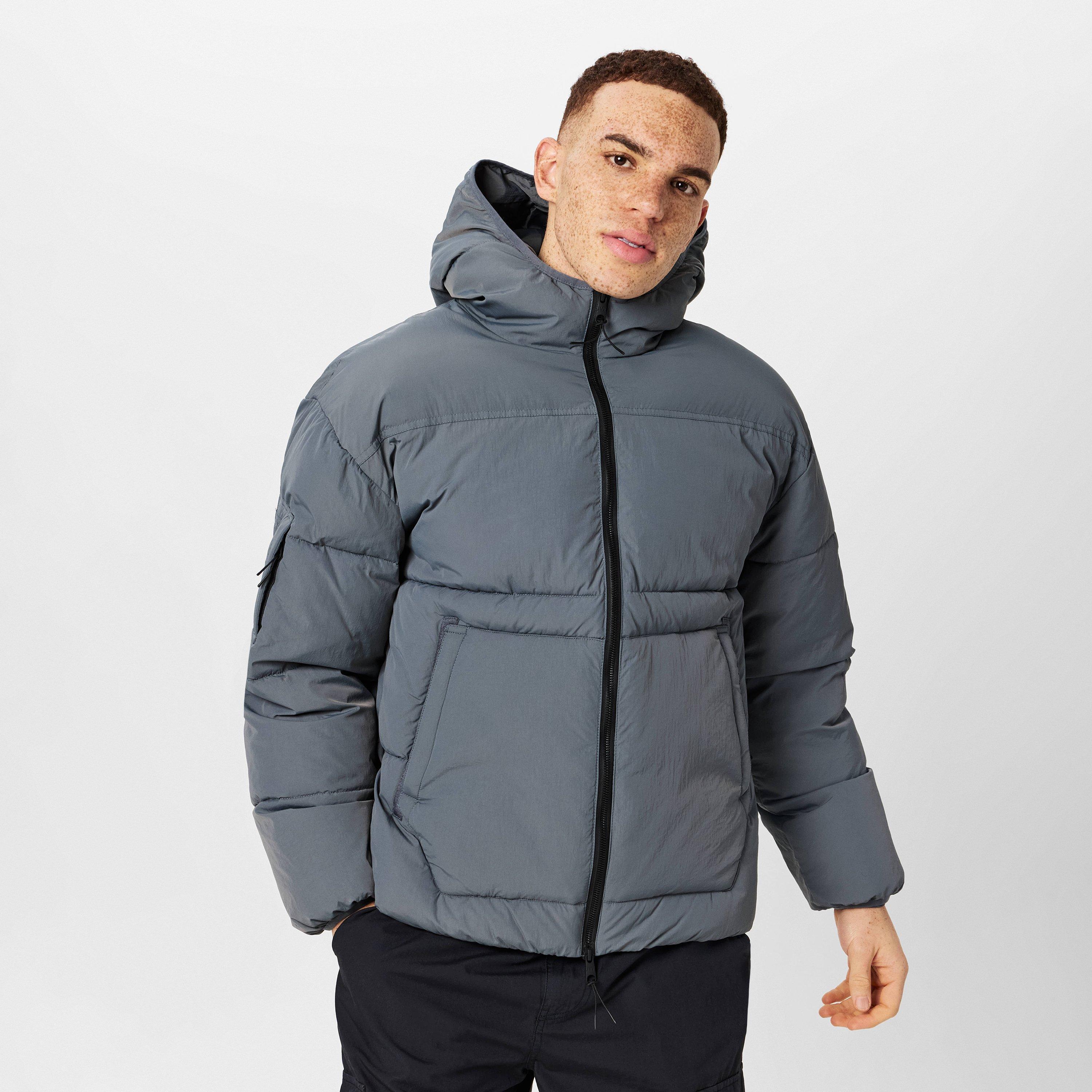 Cinzento Tubarão - Jack Wills - Hooded Long Sleeve Short Puffer Jacket - 3