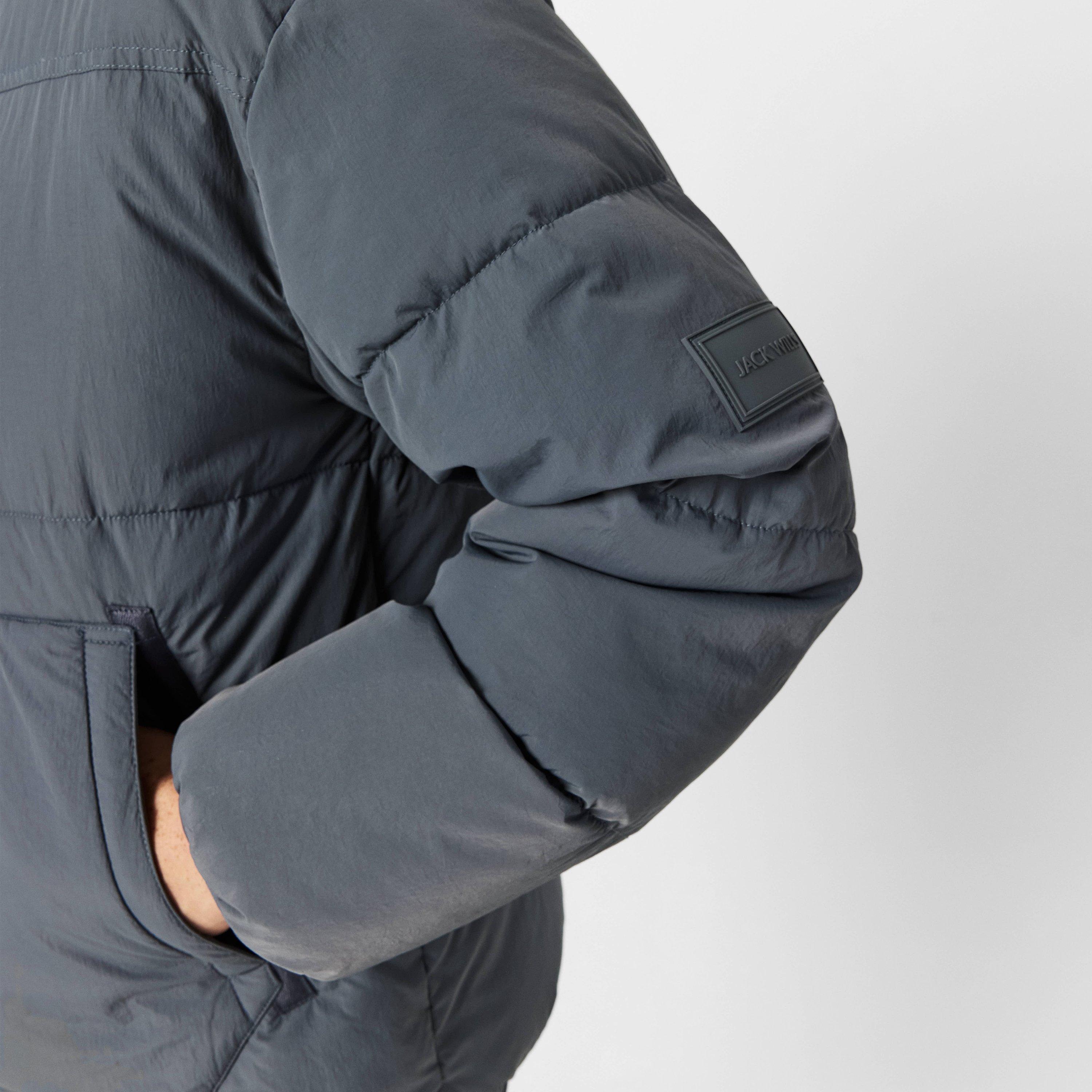 Cinzento Tubarão - Jack Wills - Hooded Long Sleeve Short Puffer Jacket - 5