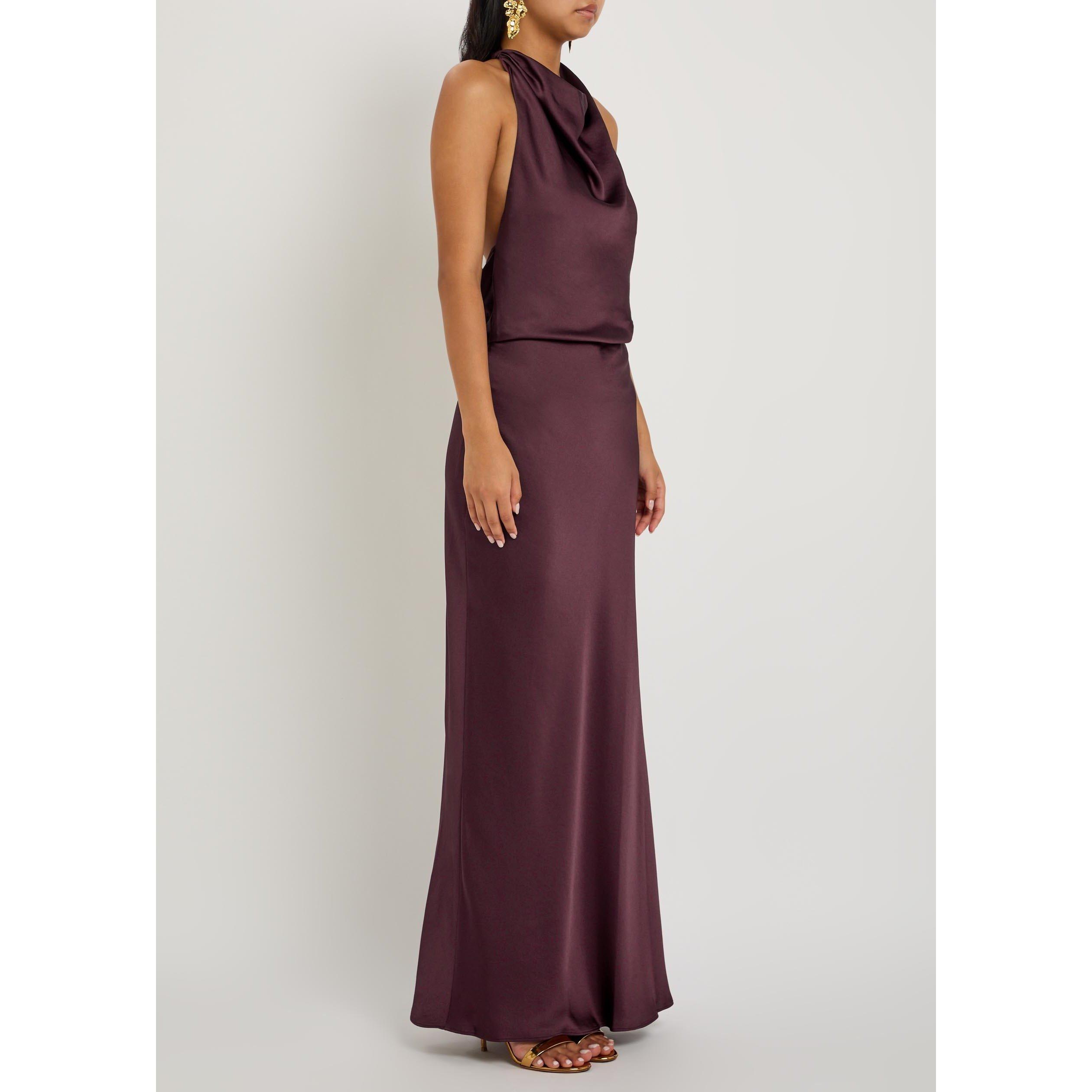 PURPLE - Jonathan Simkhai - Women's Reannon Draped Satin Ball Gown - 2