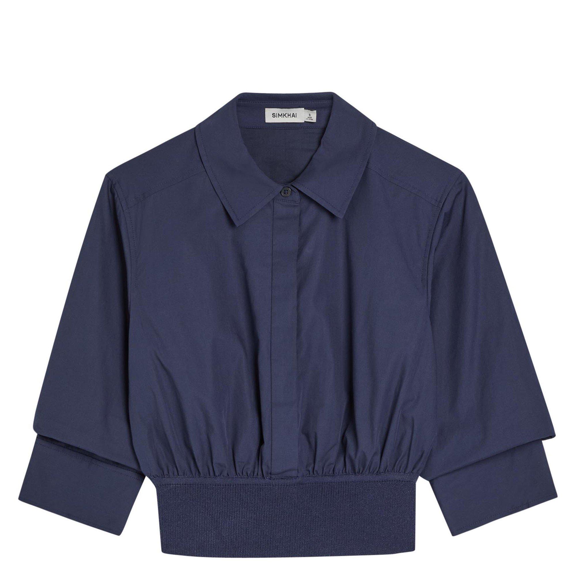 NAVY - Jonathan Simkhai - S/B STILES SHIRT - 1