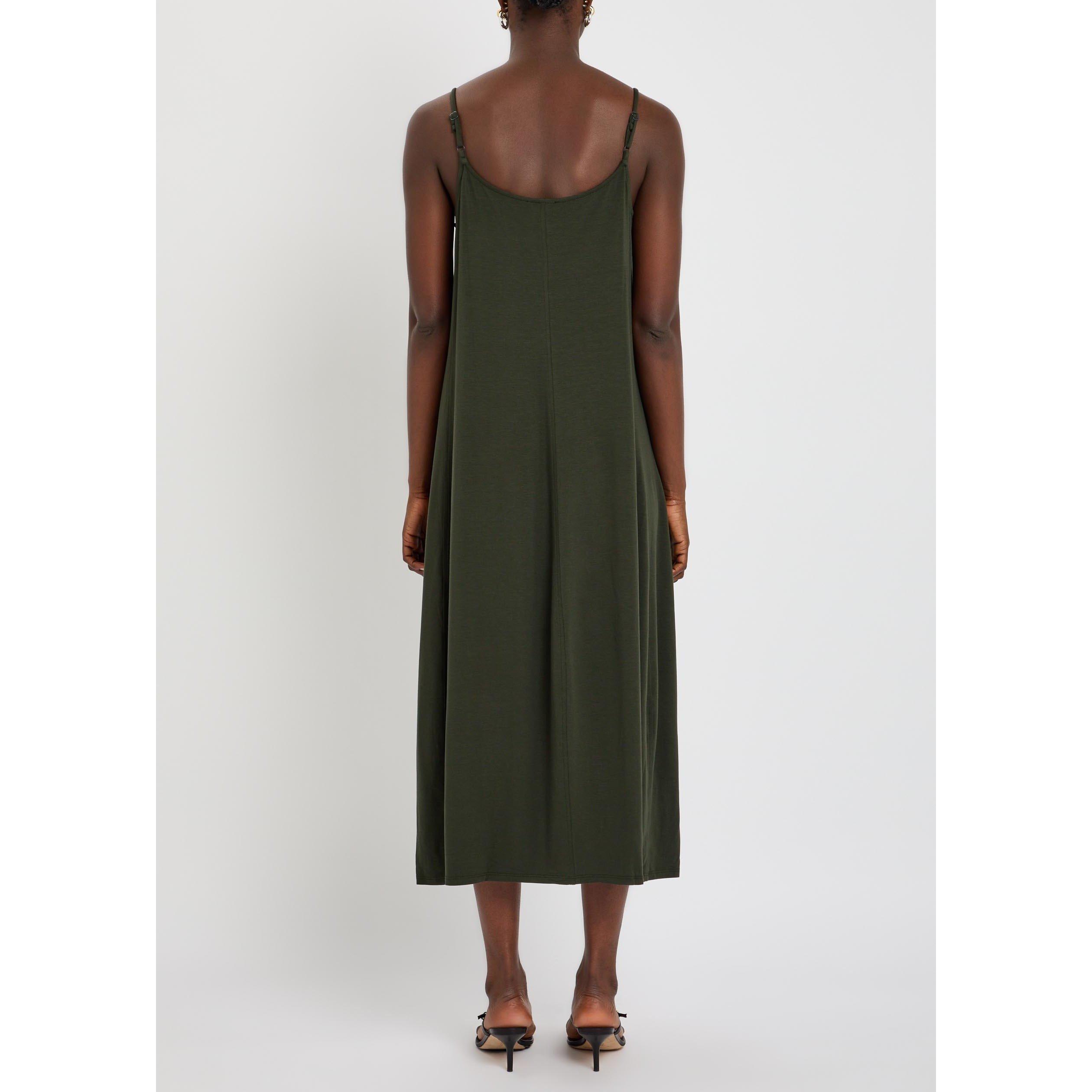 DARK GREEN - Eileen Fisher - Women's Lantern Cami Lyocell Maxi Dress - 3