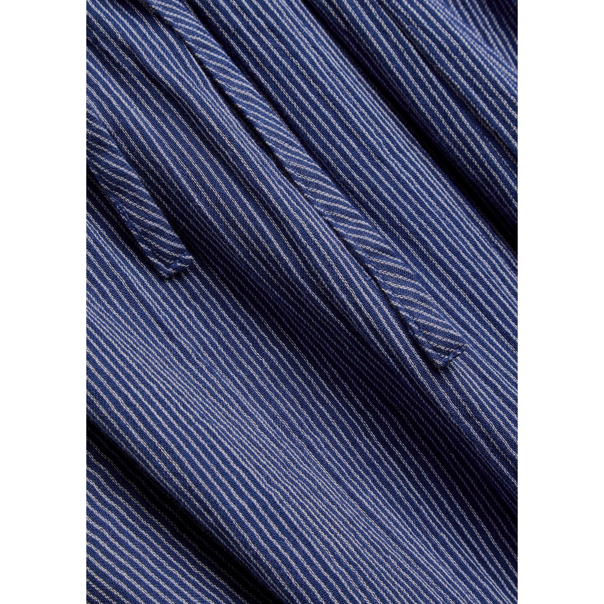 NAVY - Eileen Fisher - Women's Striped Cotton Cami Maxi Dress - 4