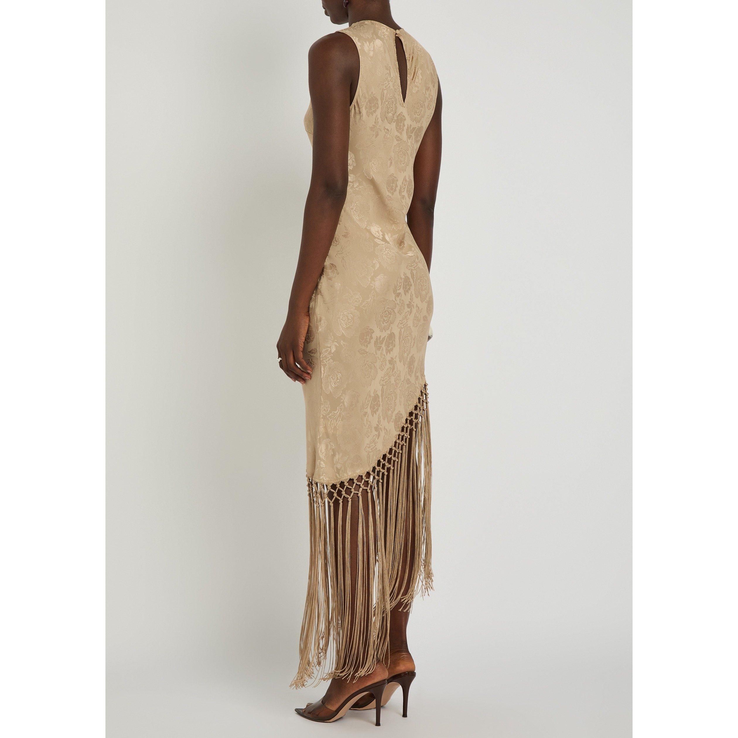 BEIGE - Ronny Kobo - Women's Alexina Silk Maxi Dress - 3