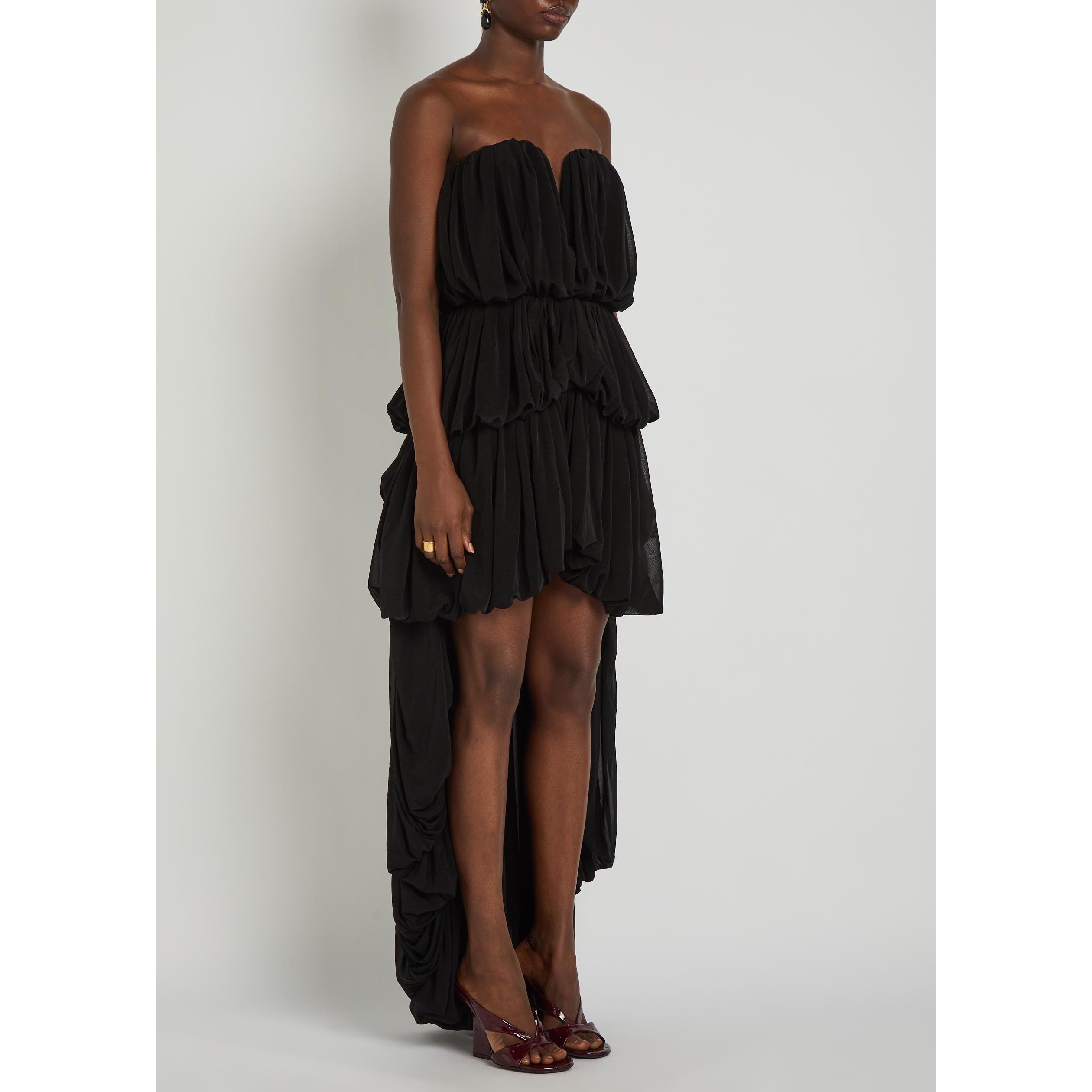 BLACK - Kobo - Women's Aly Strapless High Low Jersey Maxi Dress - 2