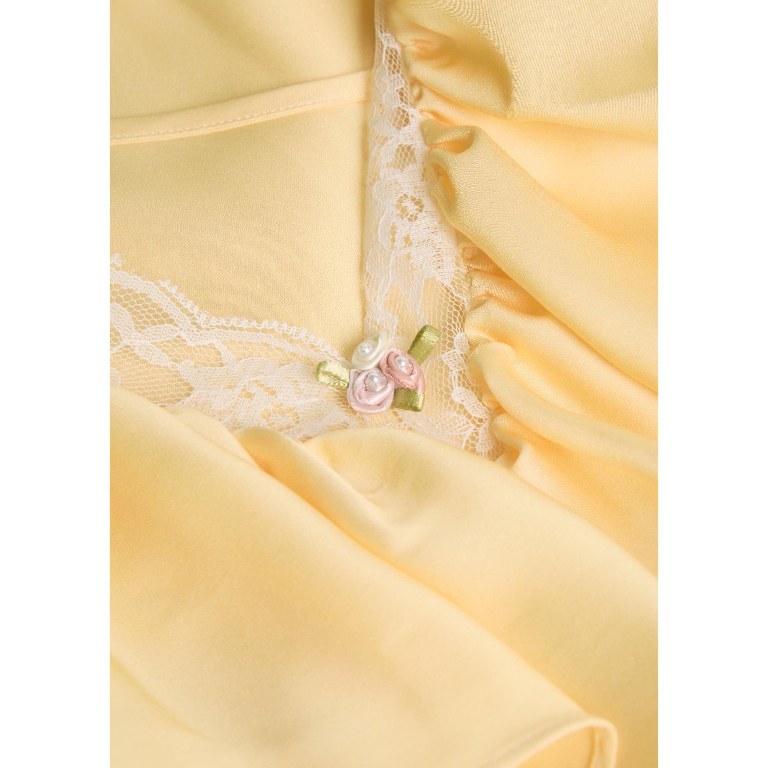 YELLOW - Kobo - Women's Gracie Silk Lace Maxi Dress - 4