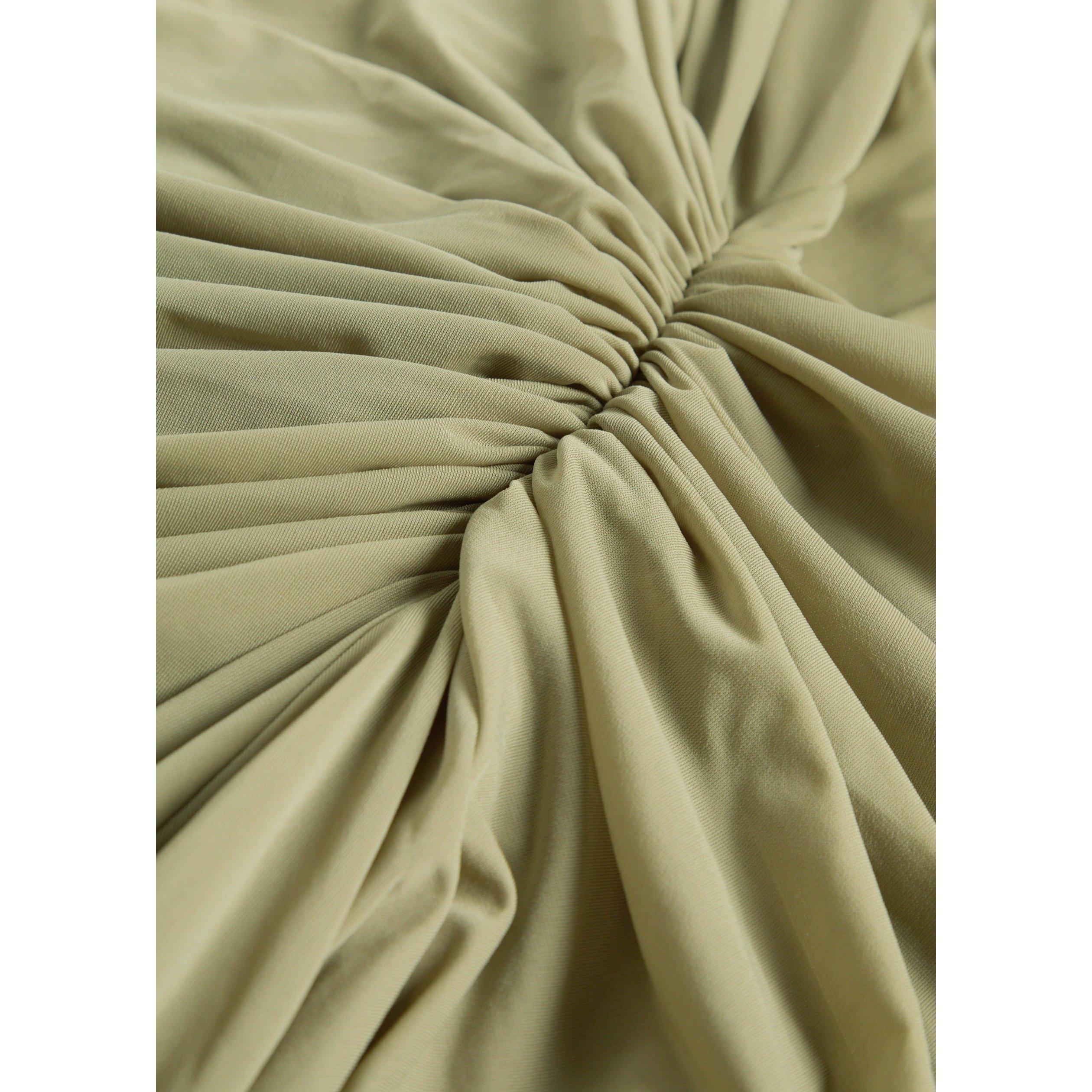 LIGHT GREEN - Kobo - Women's Enid Ruched Mock-Neck Maxi Dress - 4