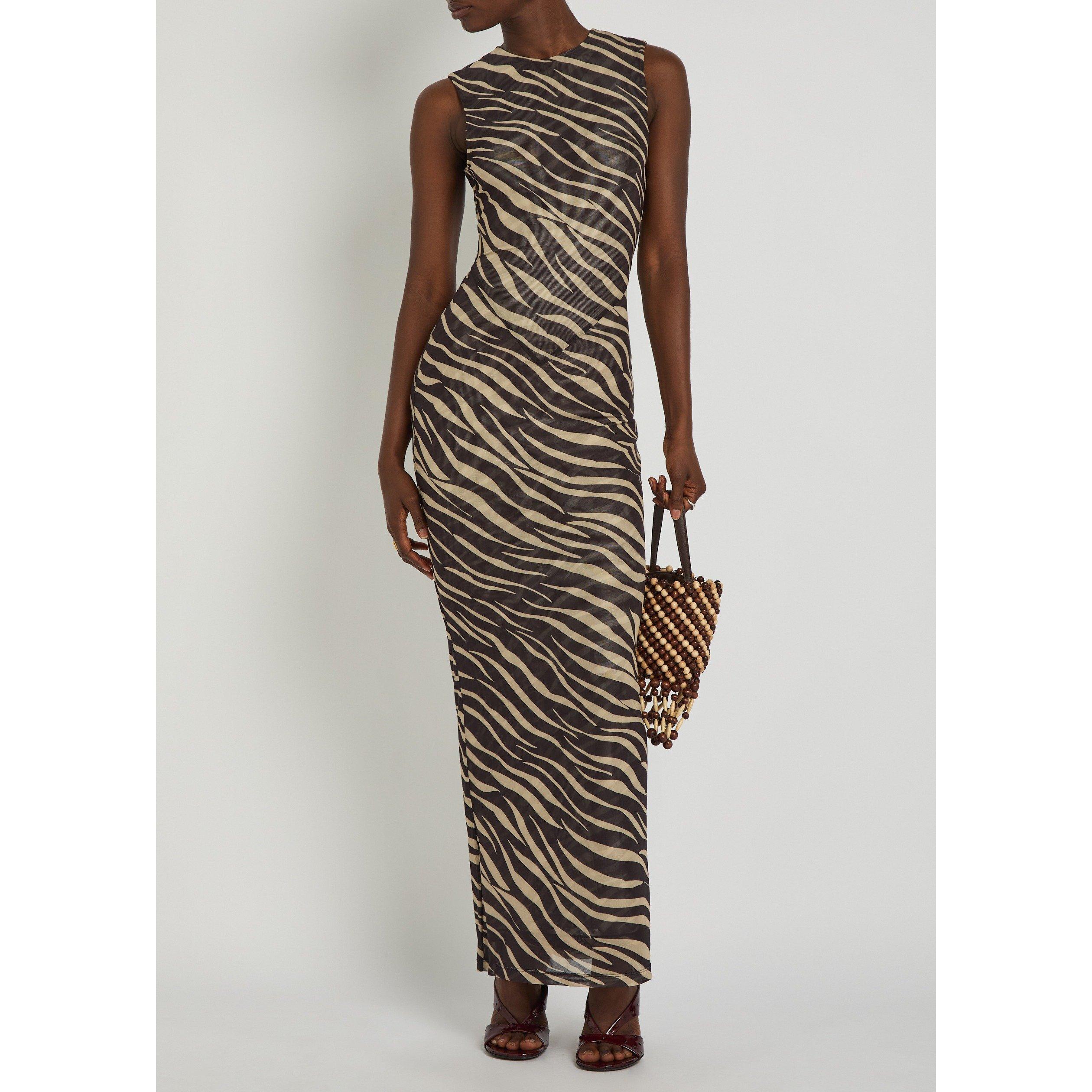 MULTICOLOURED - Kobo - Women's Krisa Zebra Print Maxi Dress - 5