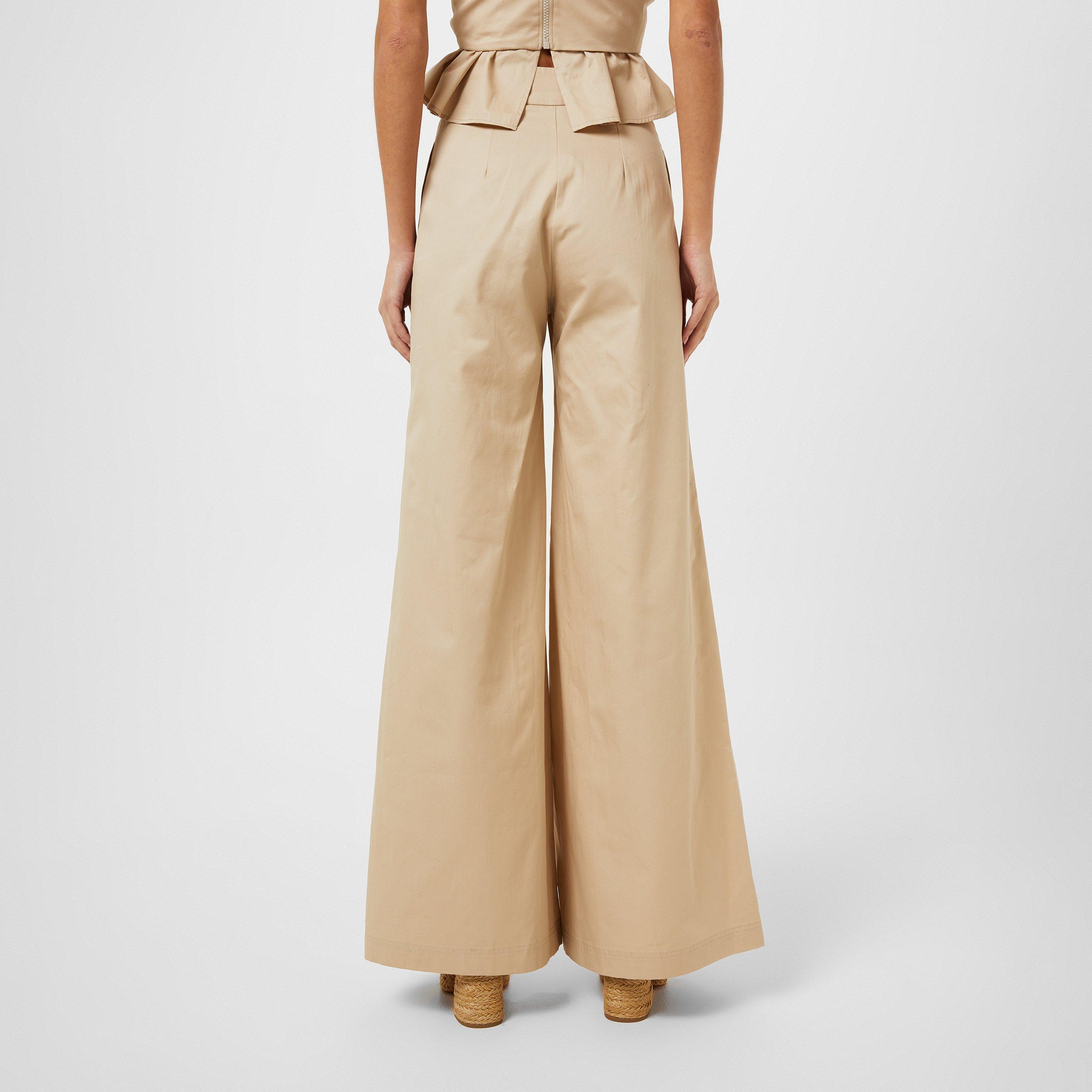 Light Beige - JBQ - Women's Oslo Wide Leg Trousers - 3