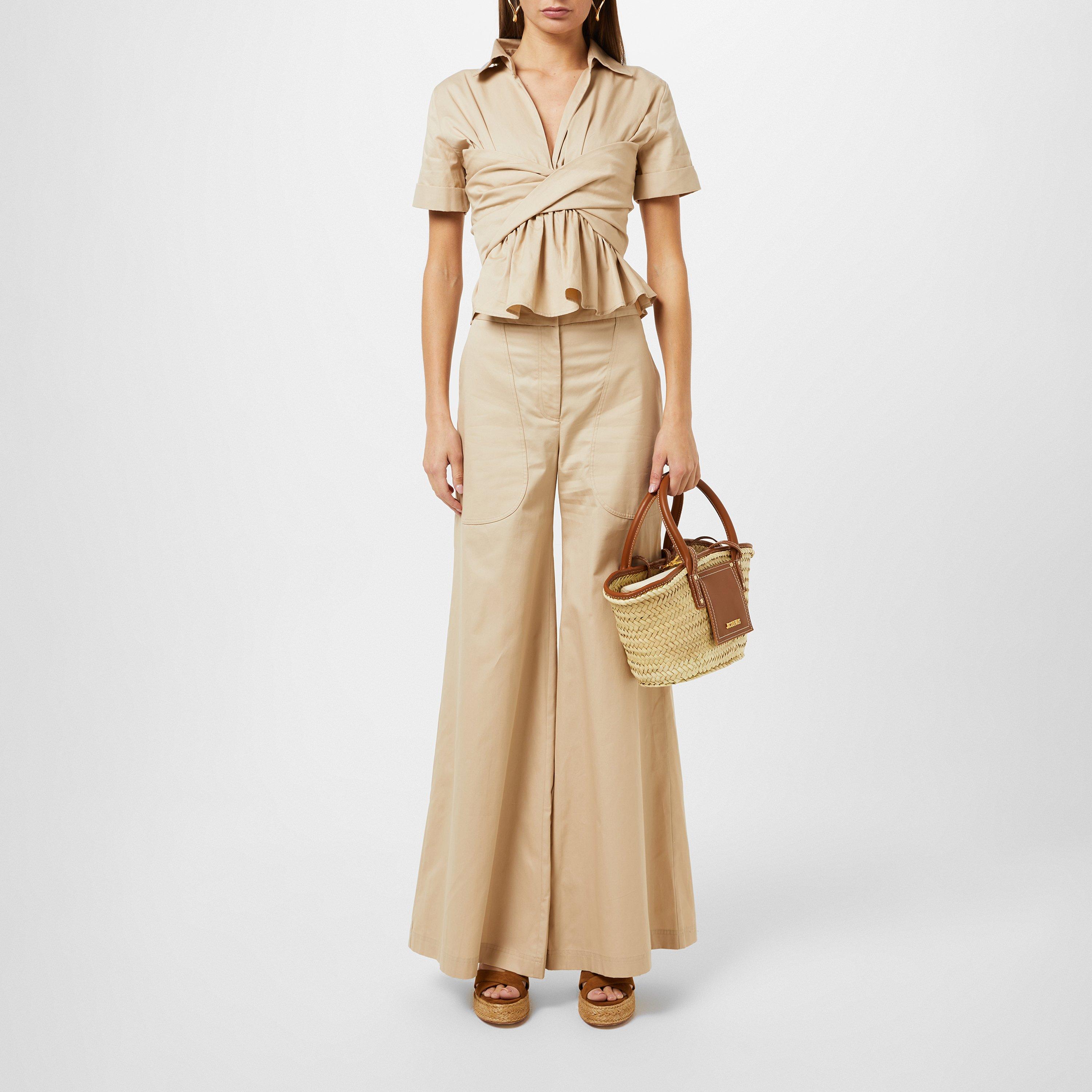 Light Beige - JBQ - Women's Oslo Wide Leg Trousers - 4