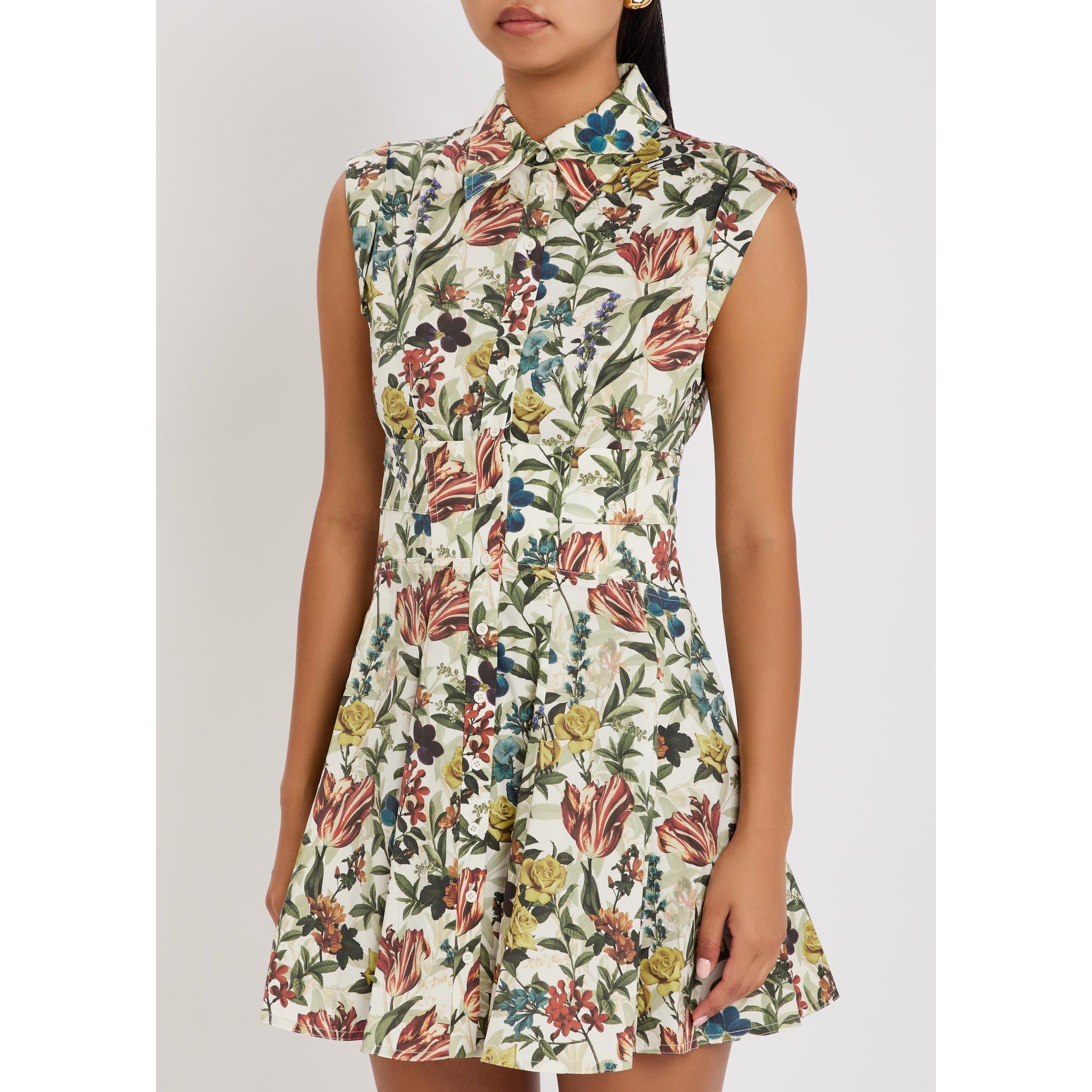 WHITE AND OTHER - Alice And Olivia - SD Kim Corset Mini Shirt Dress - 2
