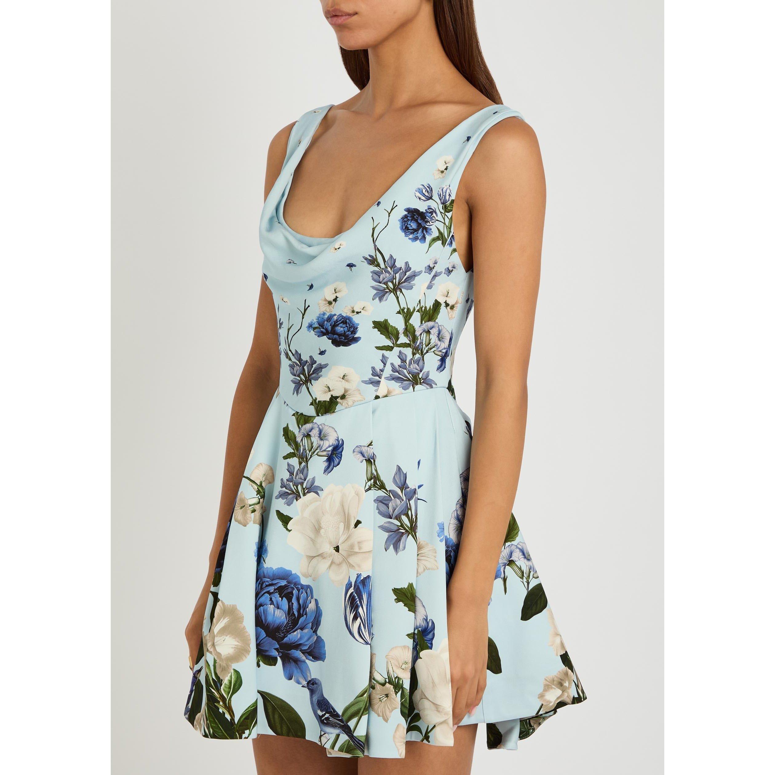 BLUE AND OTHER - Alice And Olivia - SD Estrella Flare Mini Dress - 2