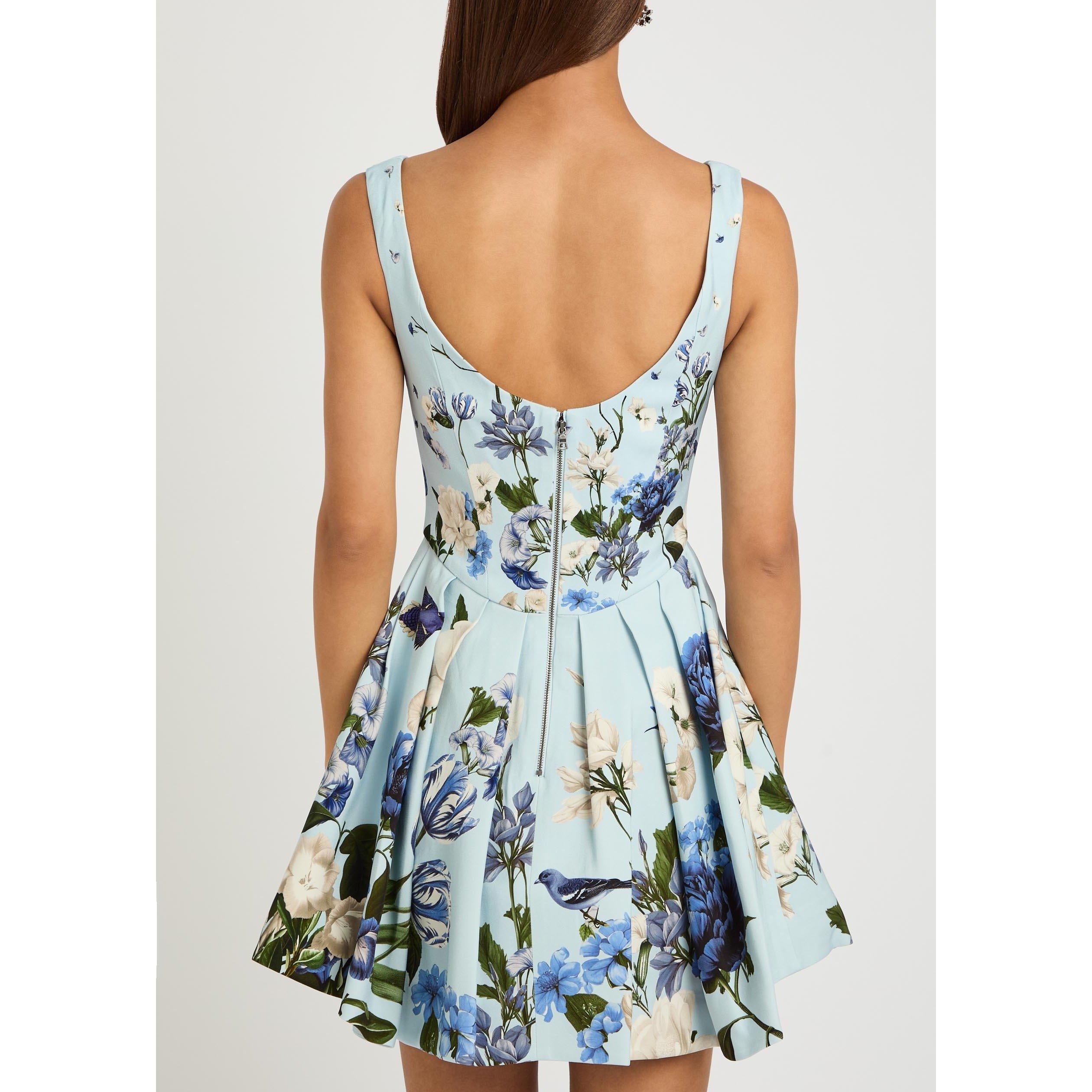 BLUE AND OTHER - Alice And Olivia - SD Estrella Flare Mini Dress - 3
