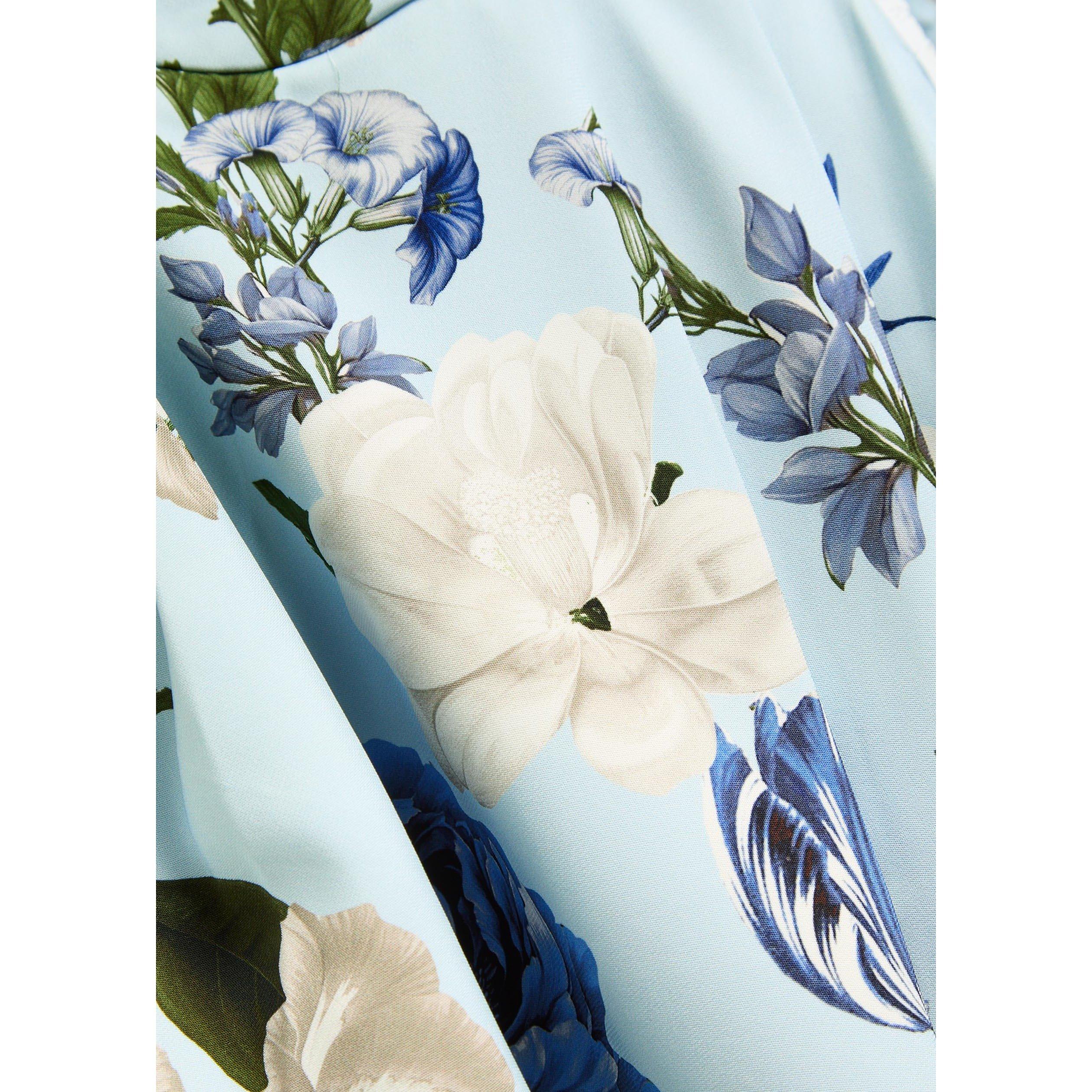 BLUE AND OTHER - Alice And Olivia - SD Estrella Flare Mini Dress - 4