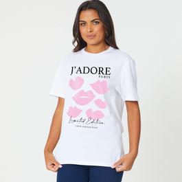 Be You JAdore JAdore Lip Slogan SS Tee