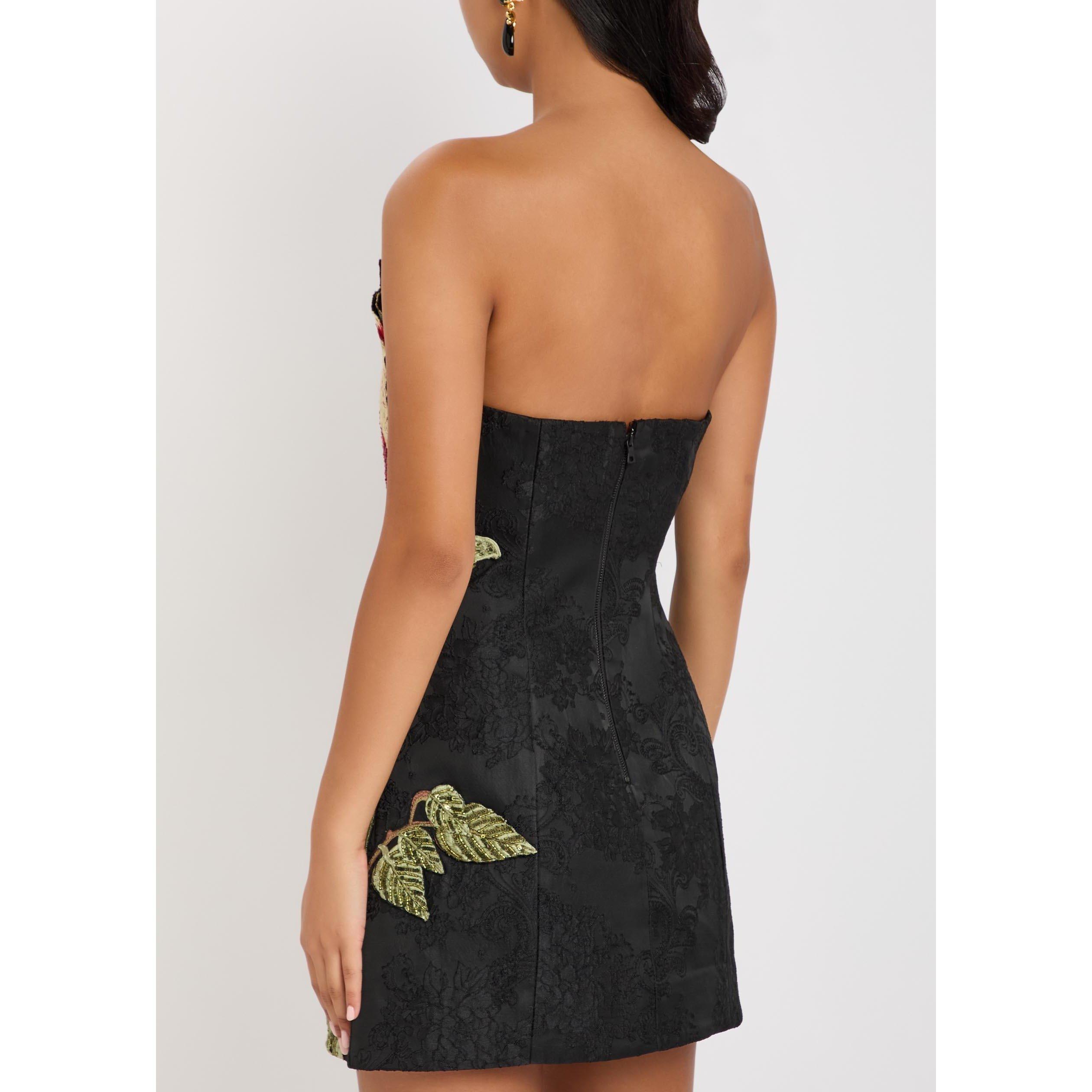 BLACK AND OTHER - Alice And Olivia - SD Katia Strplss Lantern Dress - 3
