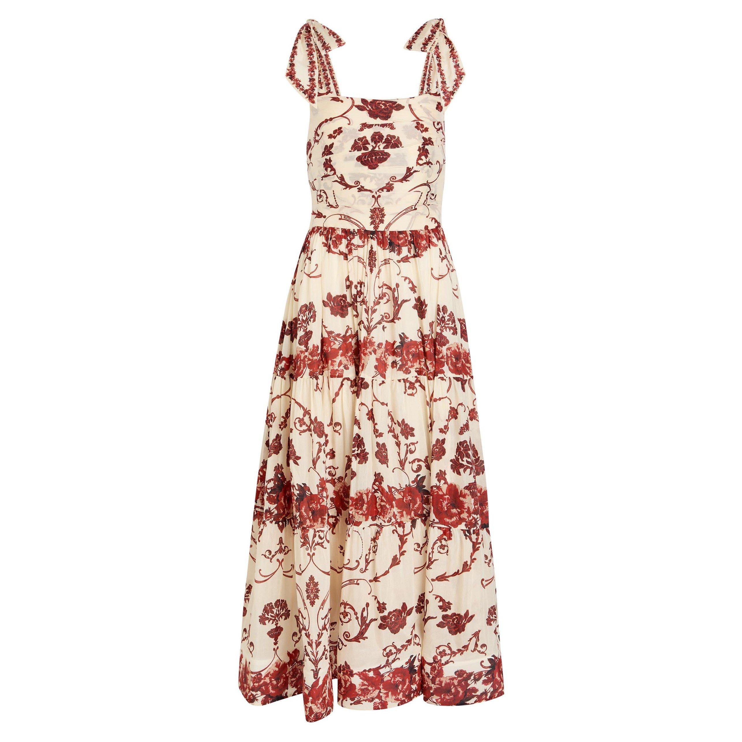 Alice And Olivia LD Haven Tie Shldr Midi Dress