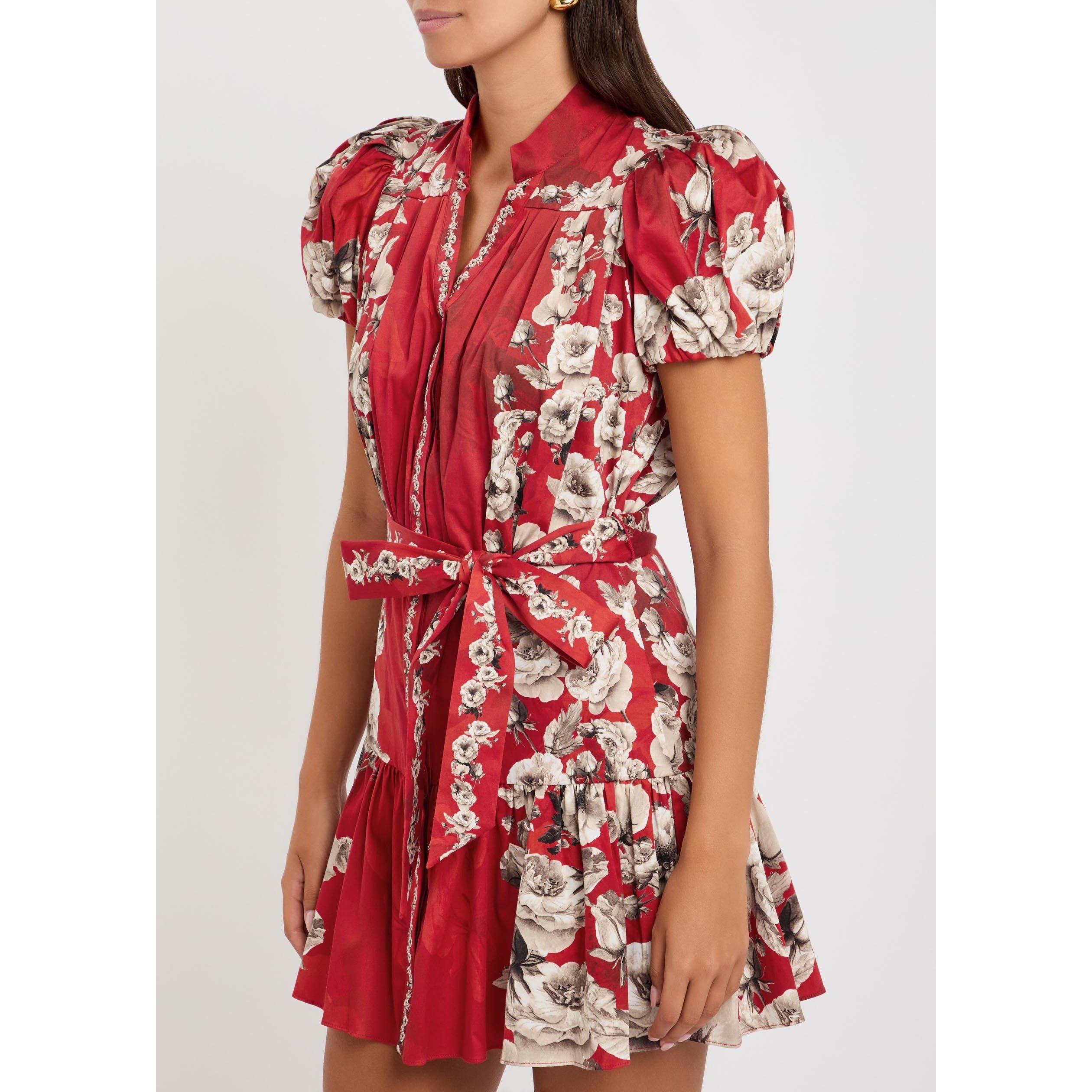 RED AND OTHER - Alice And Olivia - SD Cora Tiered Shirt Dress - 2
