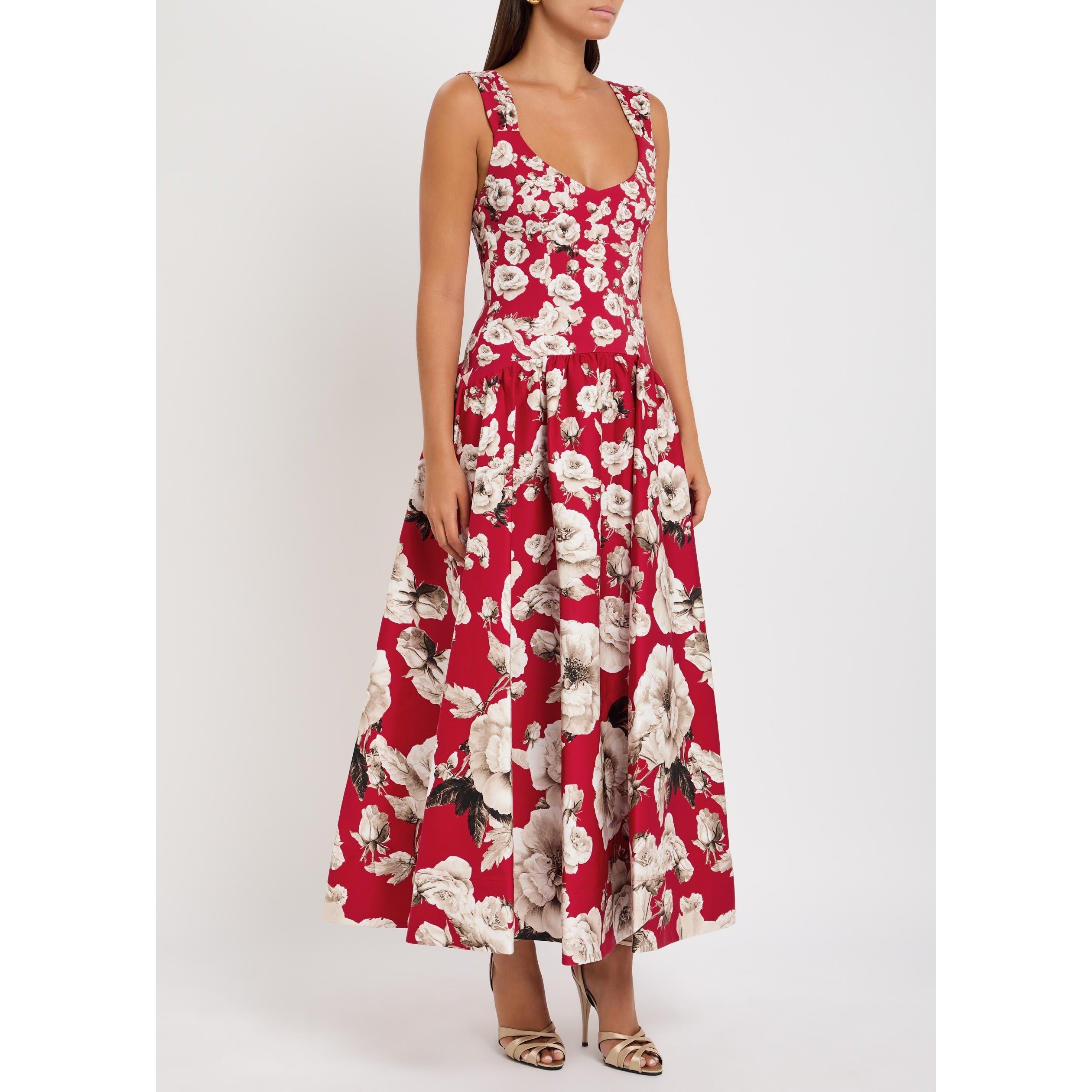RED AND OTHER - Alice And Olivia - LD Oriana Drp Waist Midi Dress - 2