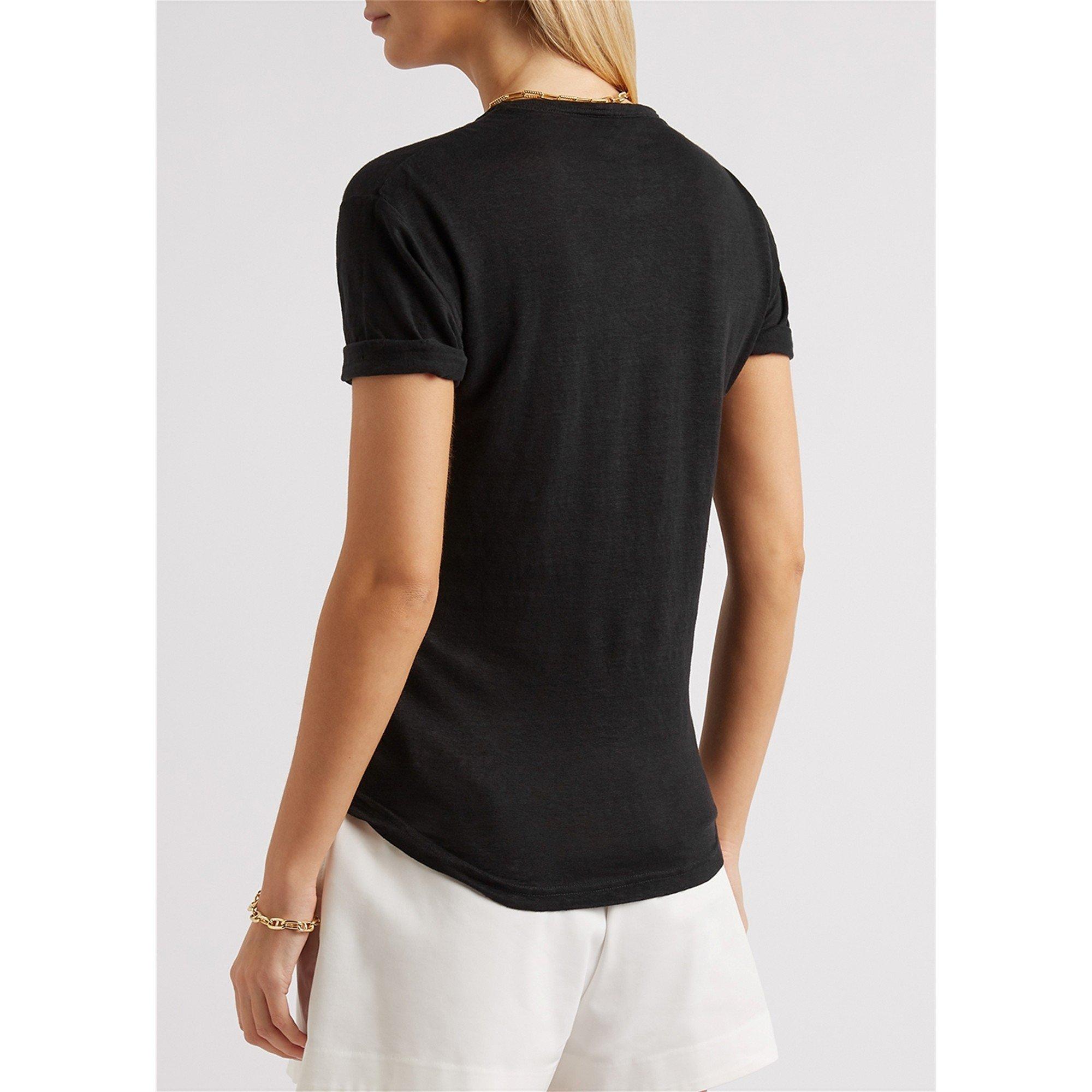 SCHWARZ UND SILBER - Marant Etoile - TS KOLDI METALLIC LOGO T-SHIRT - 3
