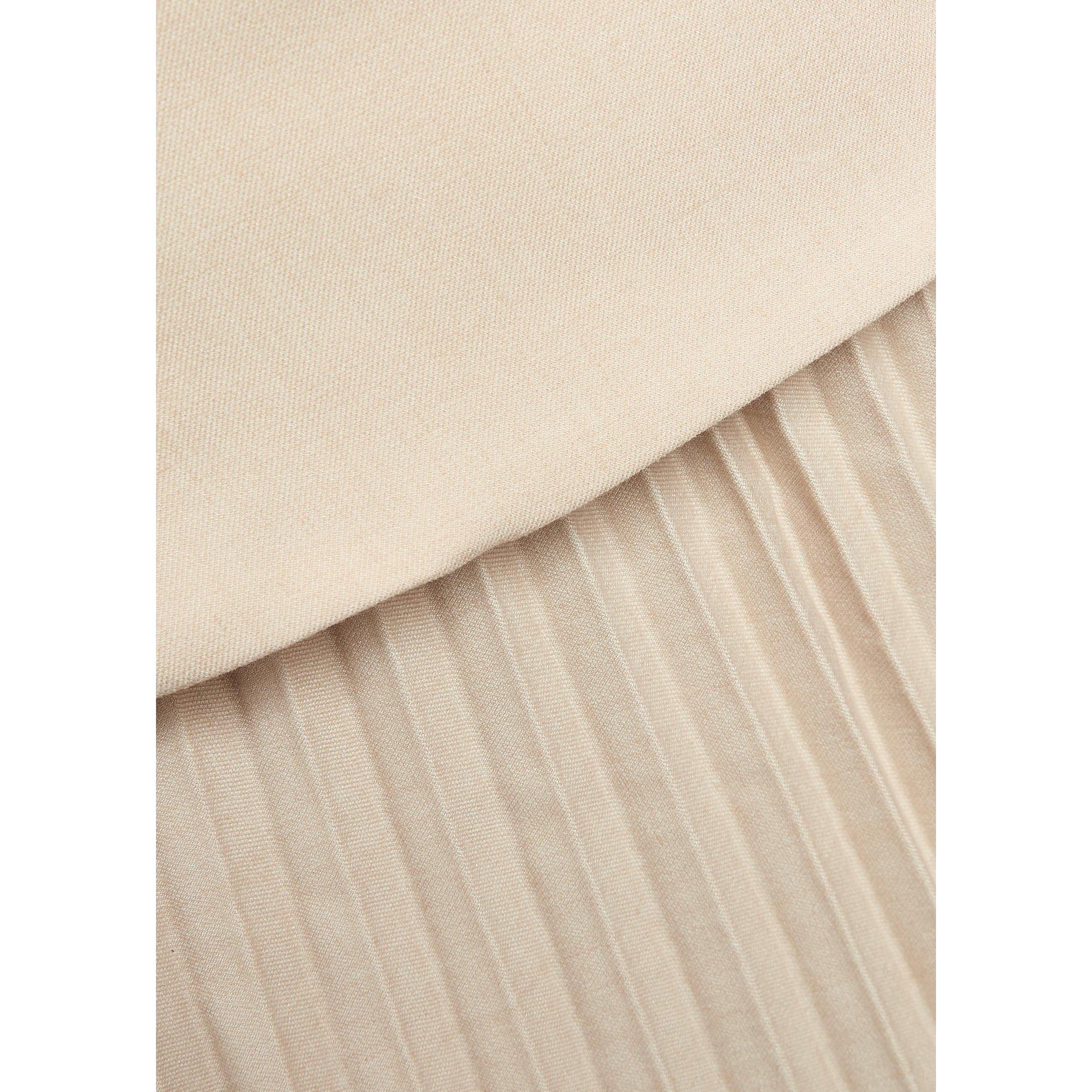 BEIGE - Self Portrait - LD BEIGE BANDEAU PLEATED DRESS - 4