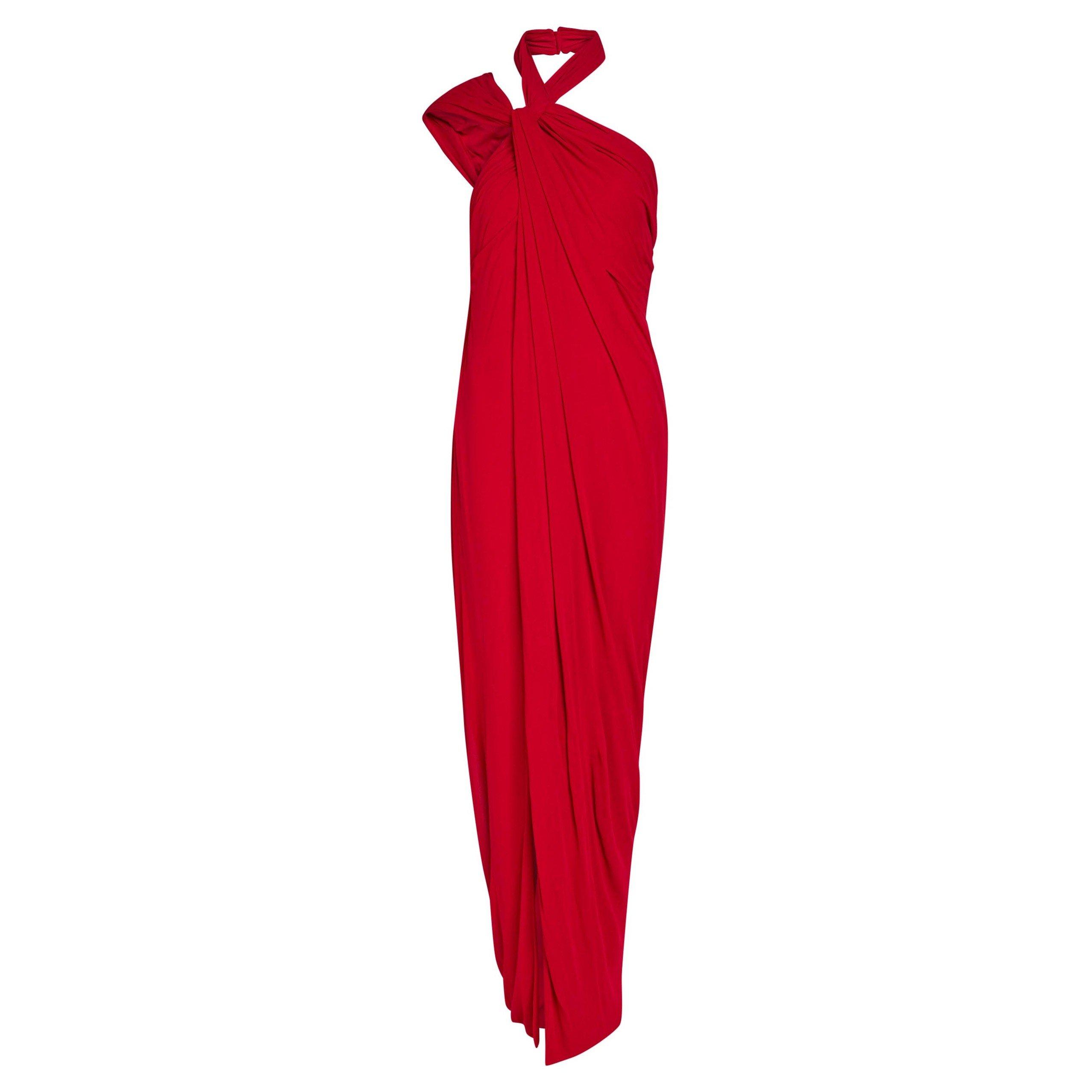 REDD - Balmain - CROSS NECK JERSEY CREPE DRAPED - 1