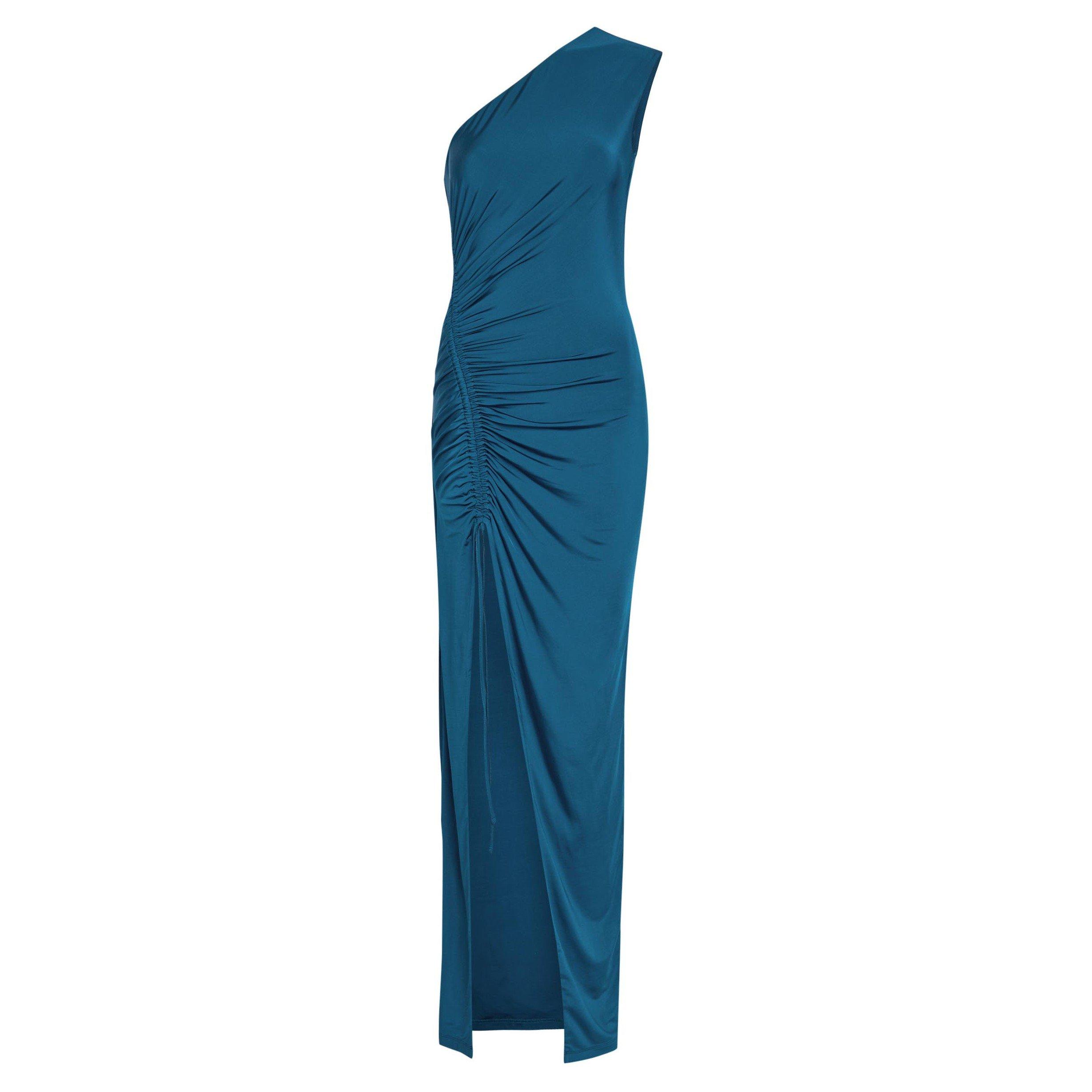 BLUE AND OTHER - Balmain - ONE SHOULDER FLUID JERSEY DRAP - 1