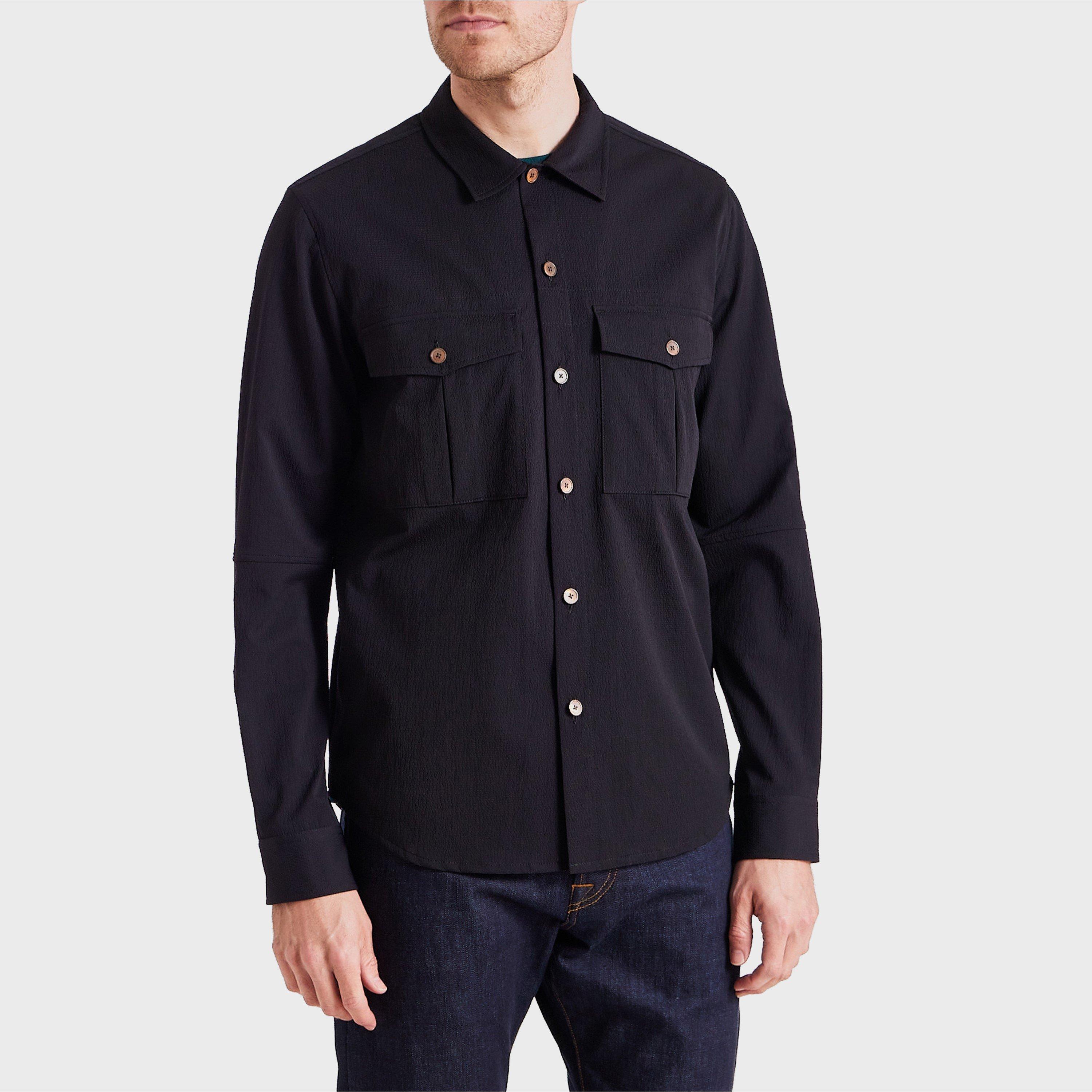 Black 79 - PS Paul Smith - Men's Seersucker Long Sleeve Overshirt - 3