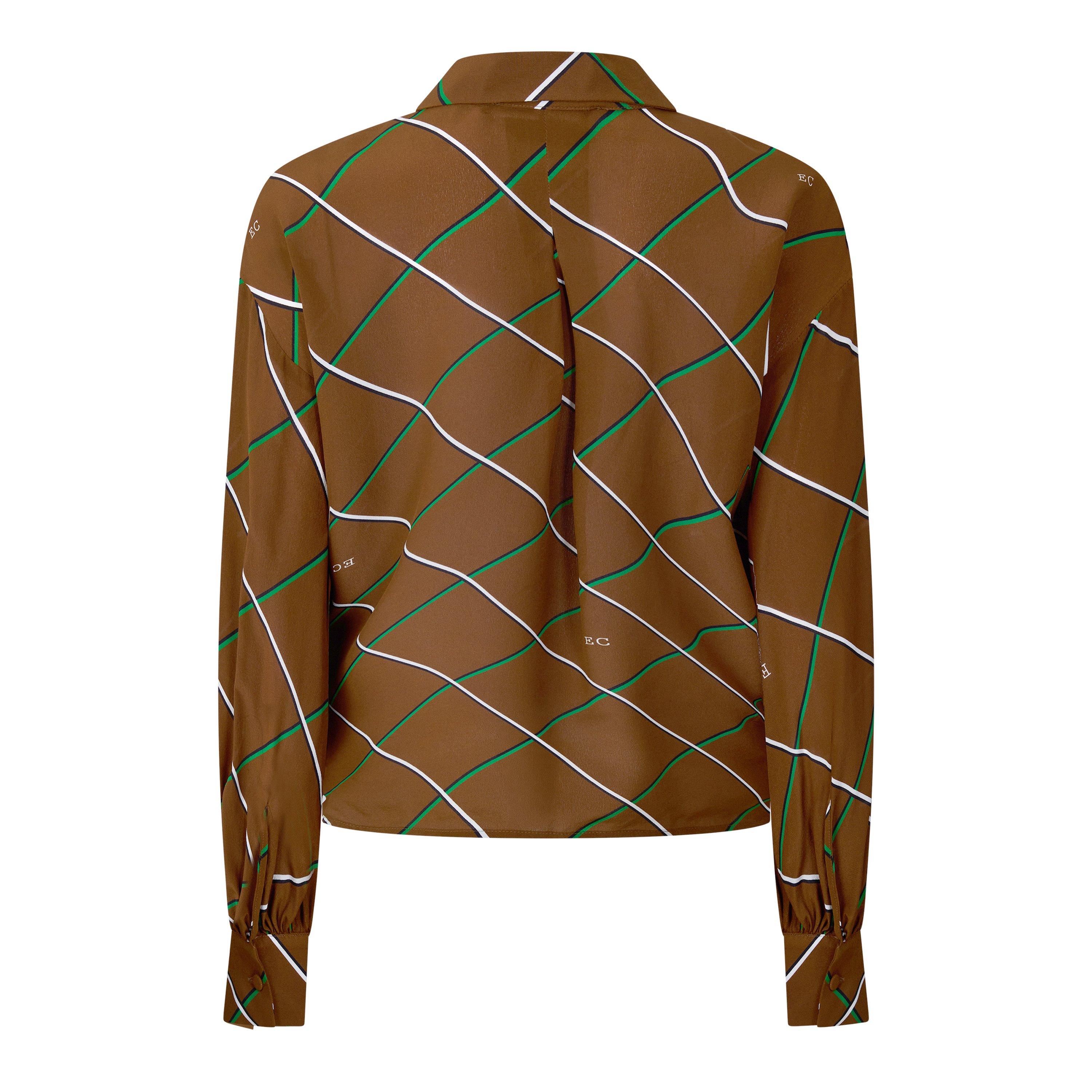 BROWN AND OTHER - Erika Cavallini - SB LS PRINTED SHIRT - 2