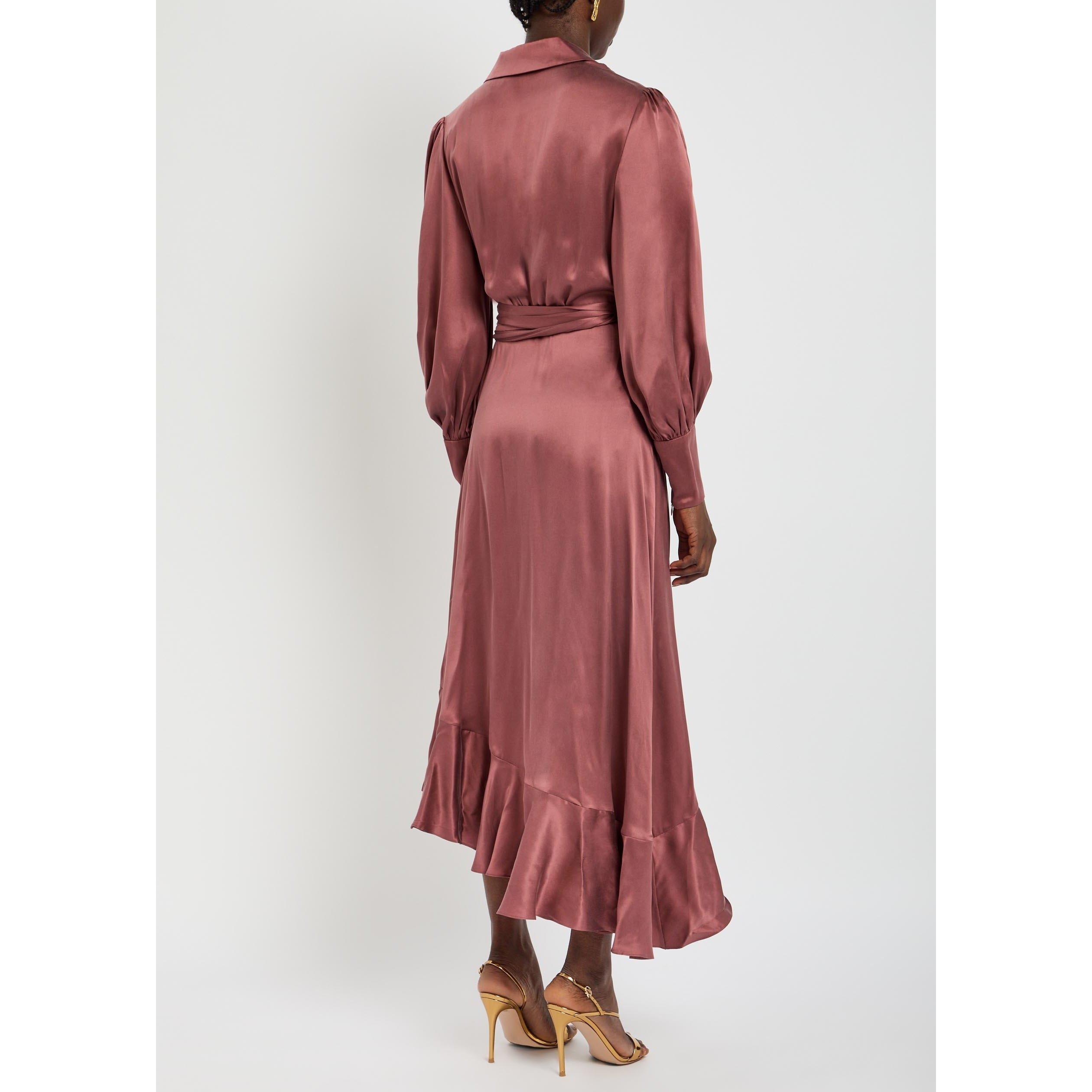 ROSE - Zimmermann - Women's Silk Midi Wrap Dress - 3