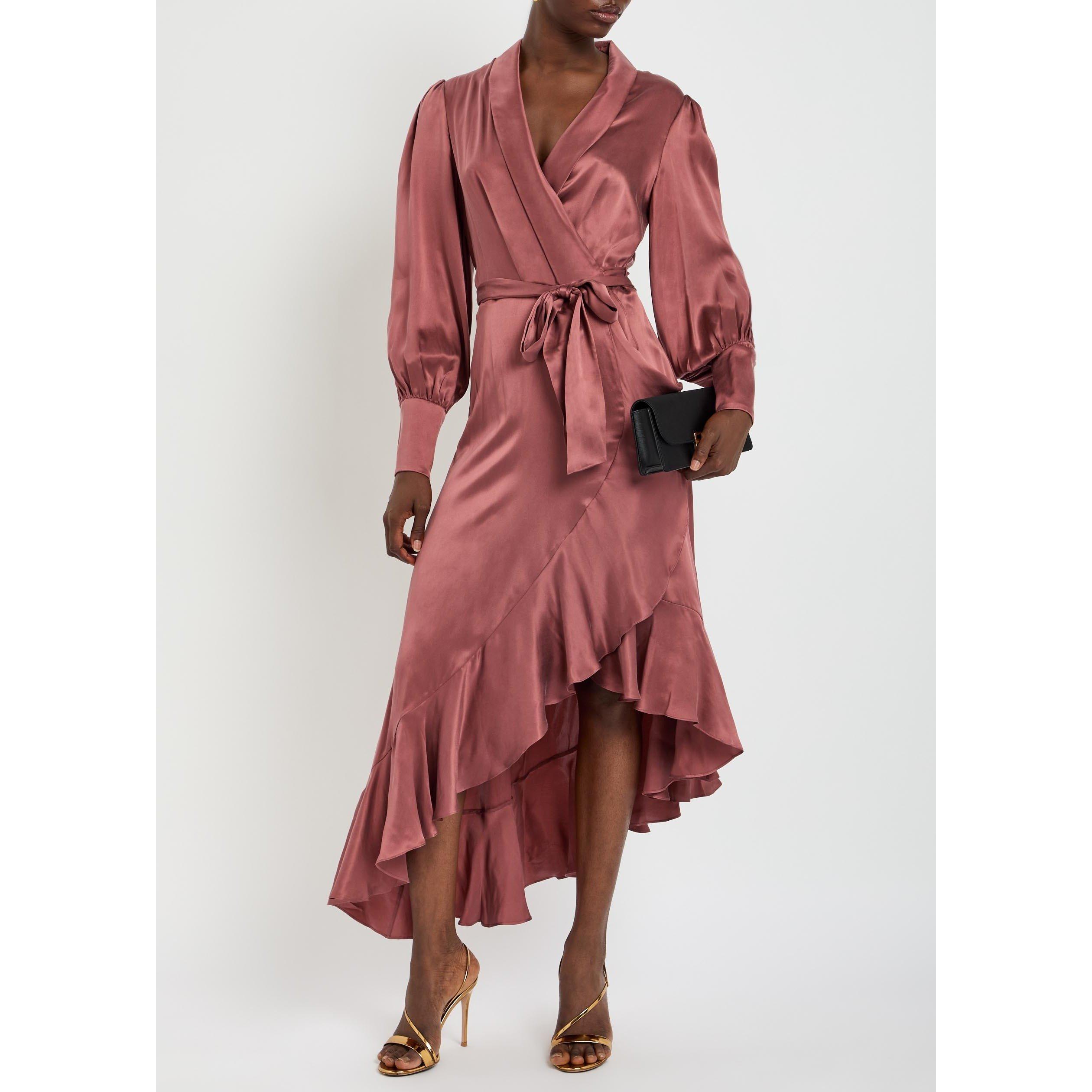ROSE - Zimmermann - Women's Silk Midi Wrap Dress - 5